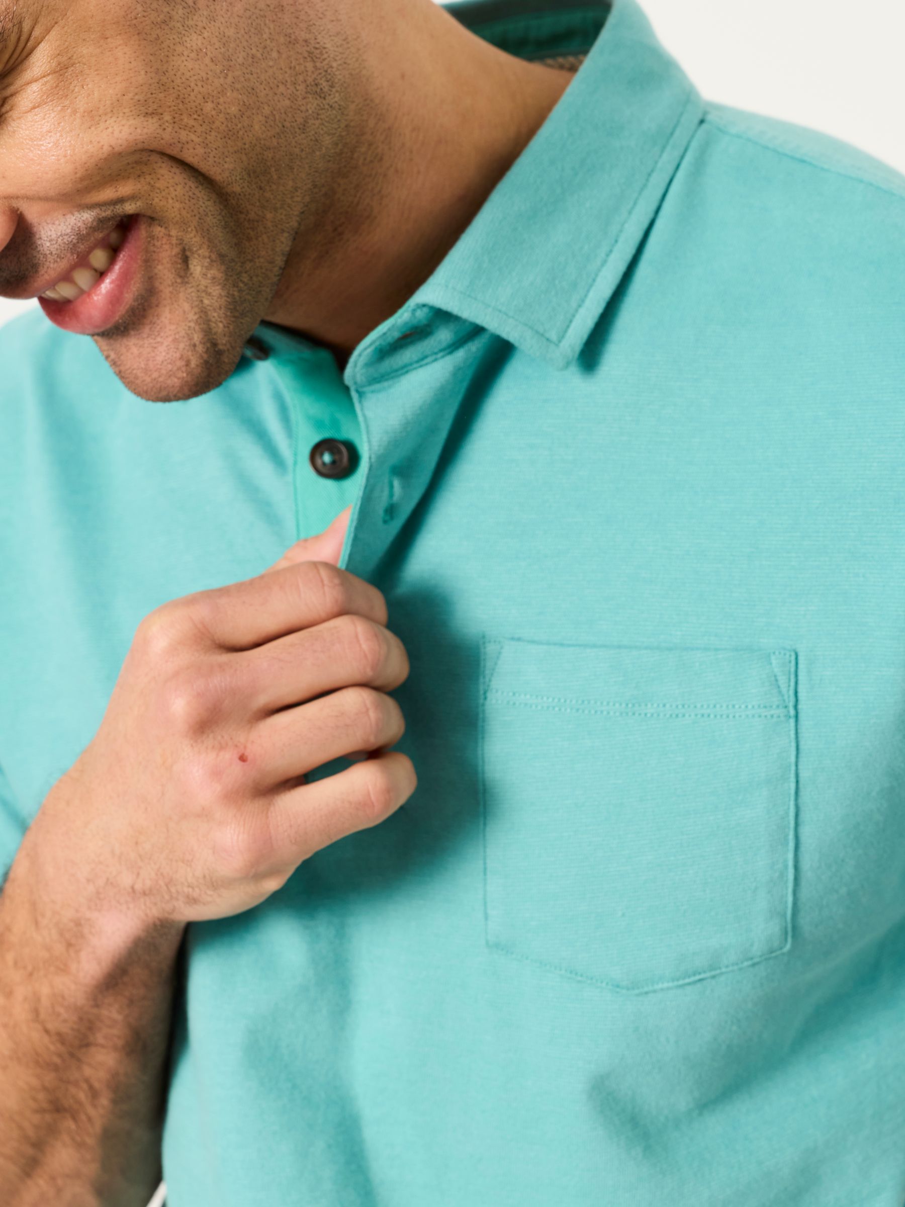 Elm Light Teal Polo Shirt | FatFace USA