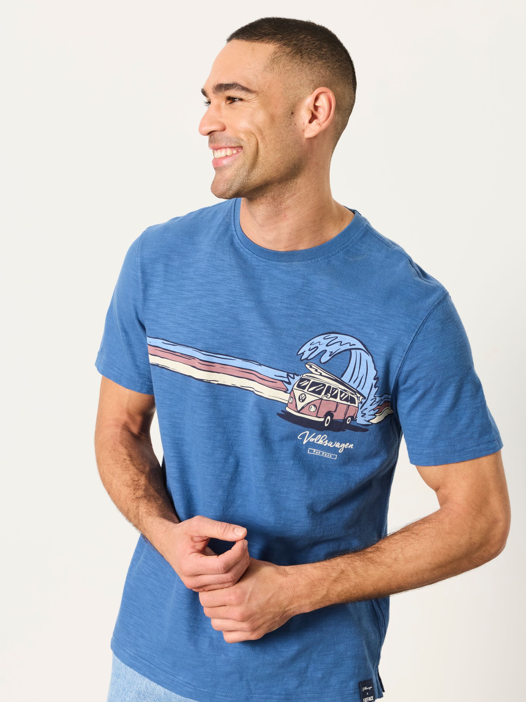 French Navy VW Wave Graphic Tshirt - Image 1 of 6