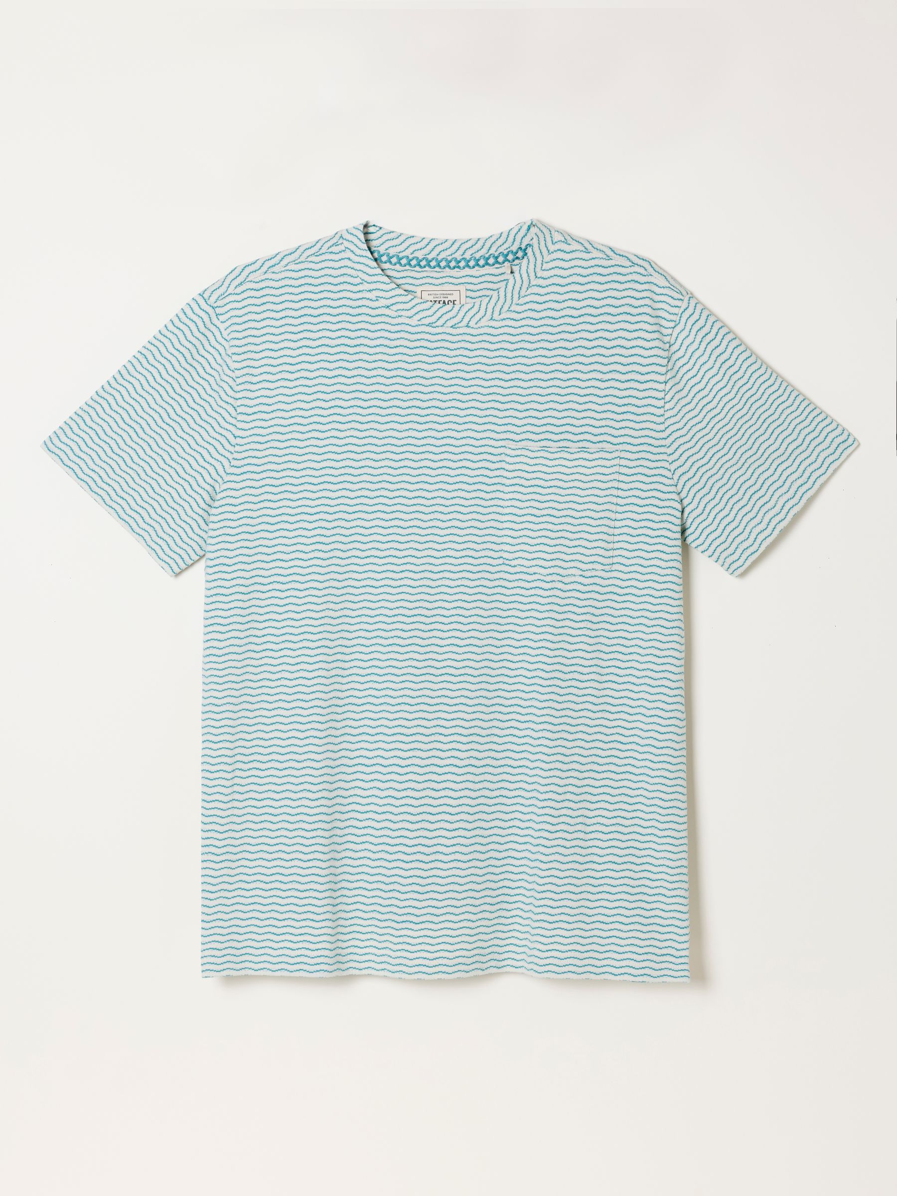 Natural Short Sleeve Jacquard Stripe Tshirt - Image 5 of 5