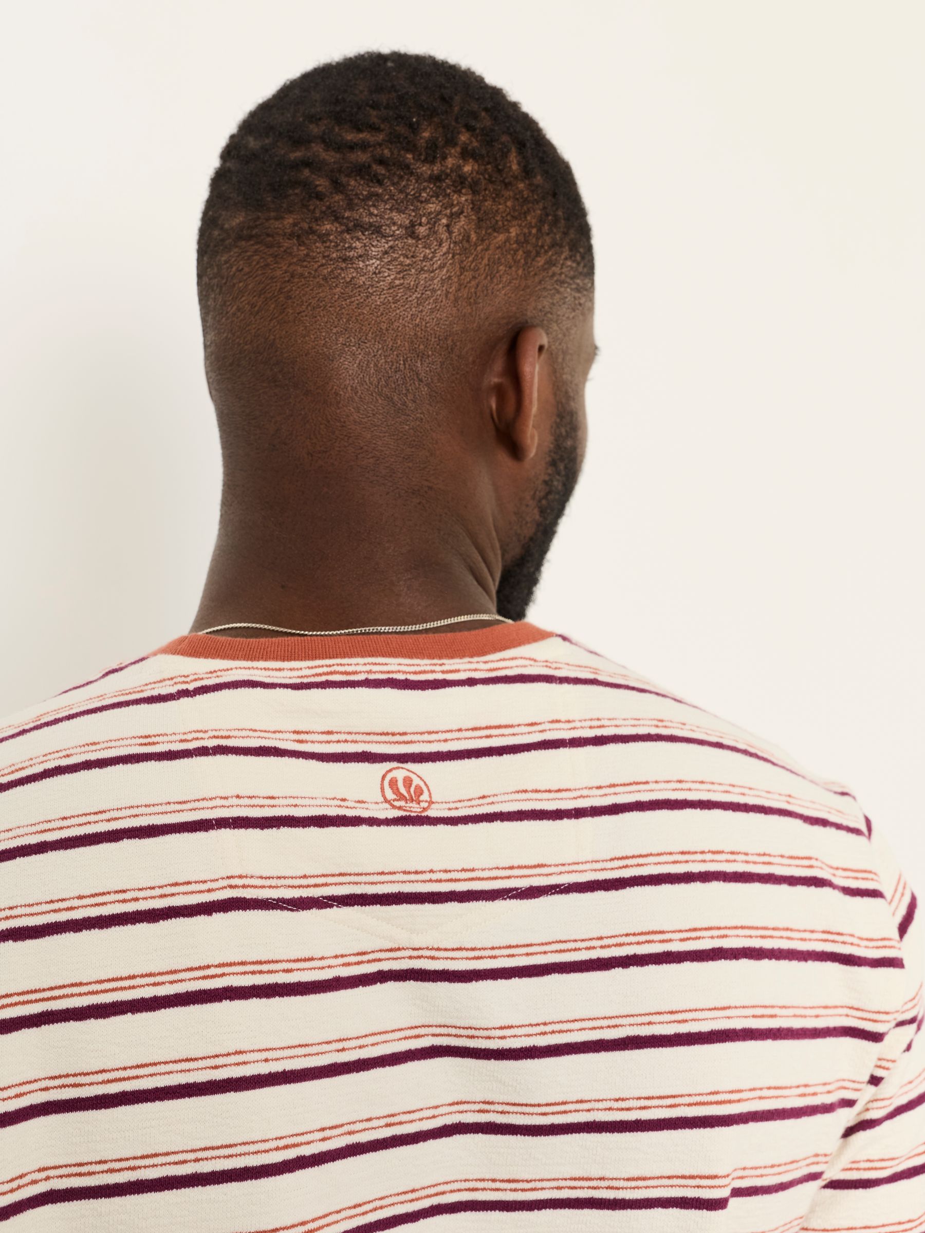 Marden Terracotta Stripe Tshirt - Image 6 of 8