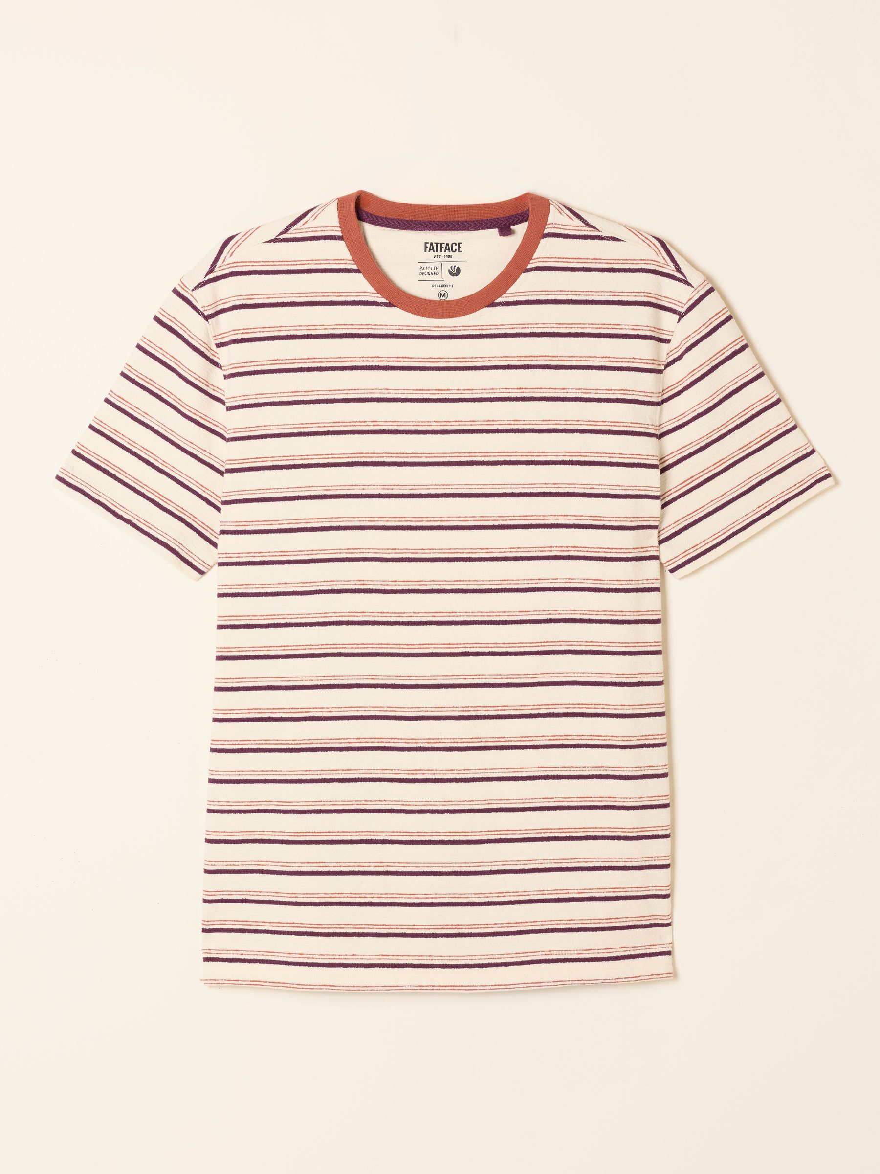 Marden Terracotta Stripe Tshirt - Image 8 of 8
