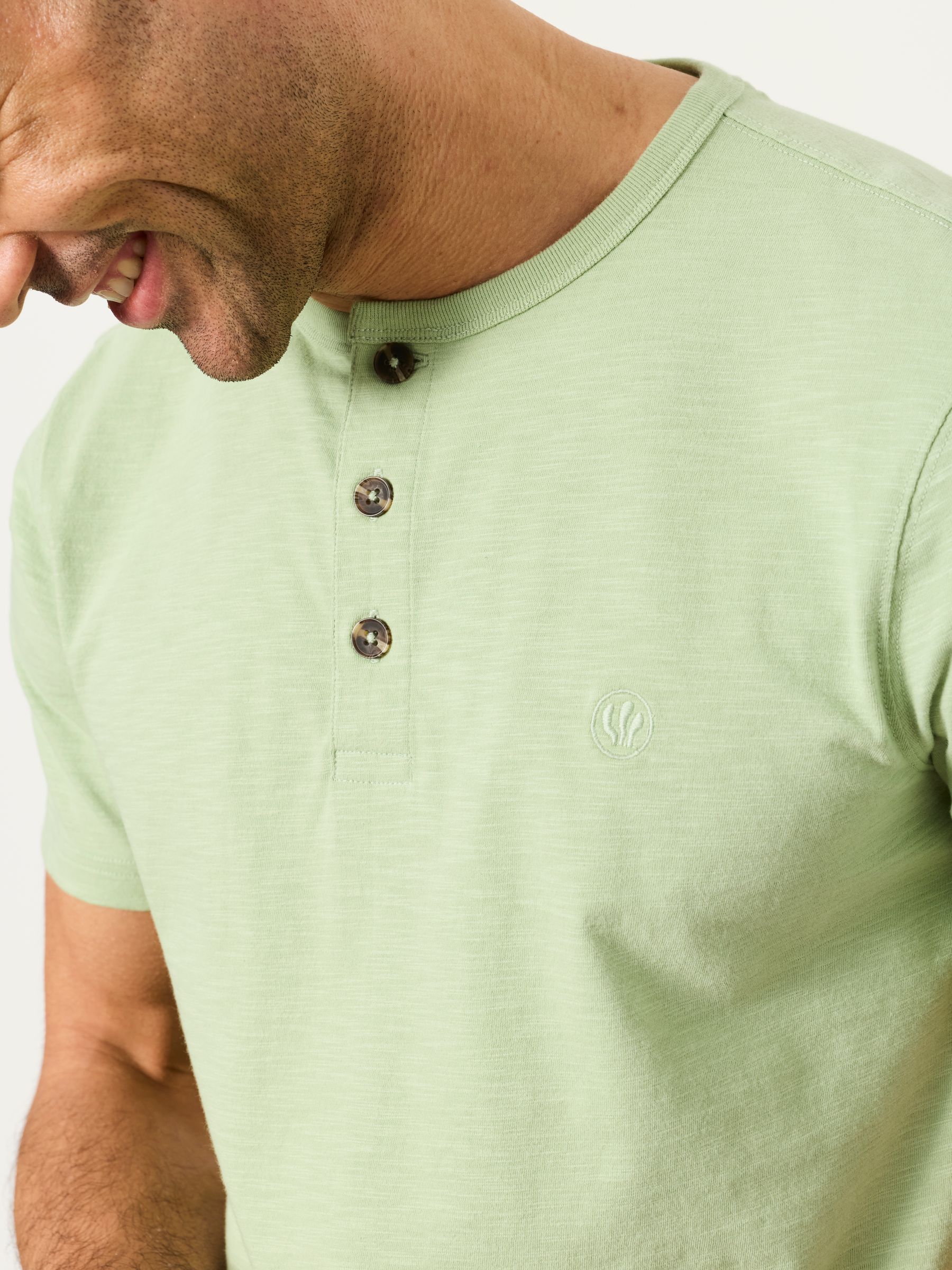 Mint Green Short Sleeve Woodside Henley - Image 4 of 5