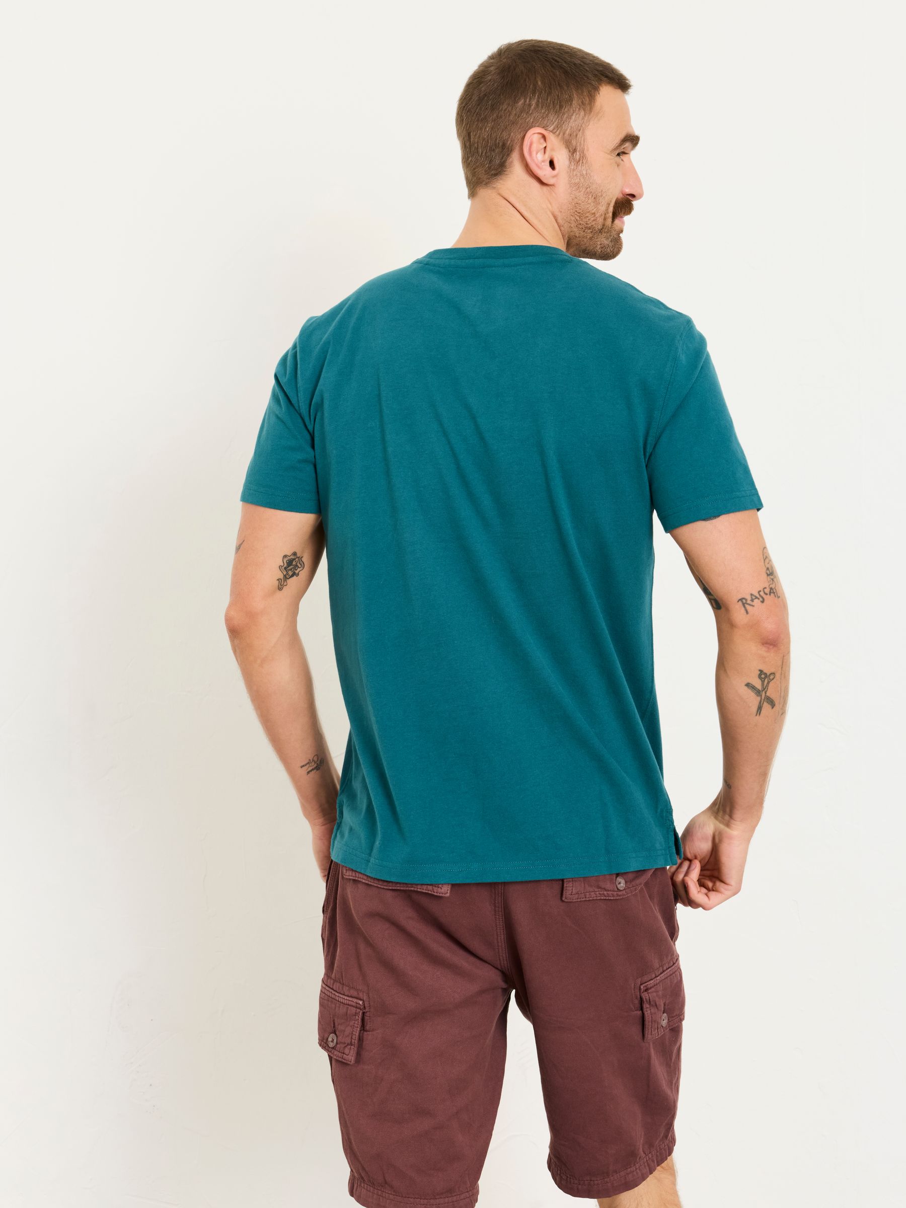 Lulworth Teal Blue Short Sleeve T-Shirt - Image 2 of 5