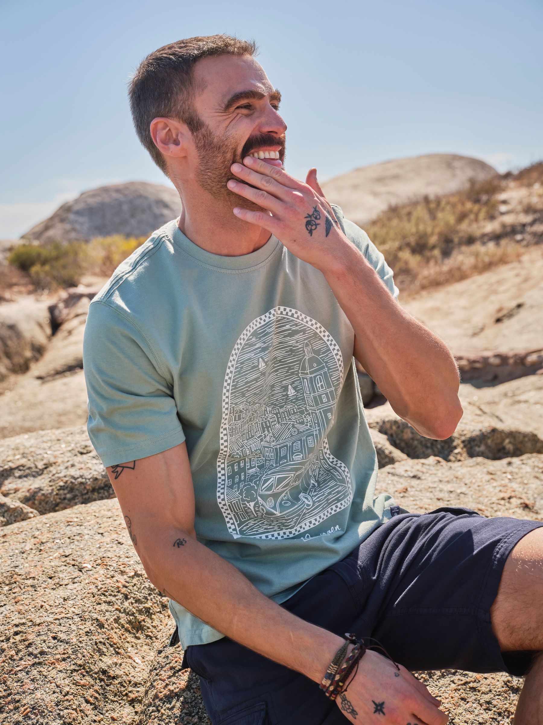 Light Blue VW Frame Graphic Tshirt - Image 1 of 6