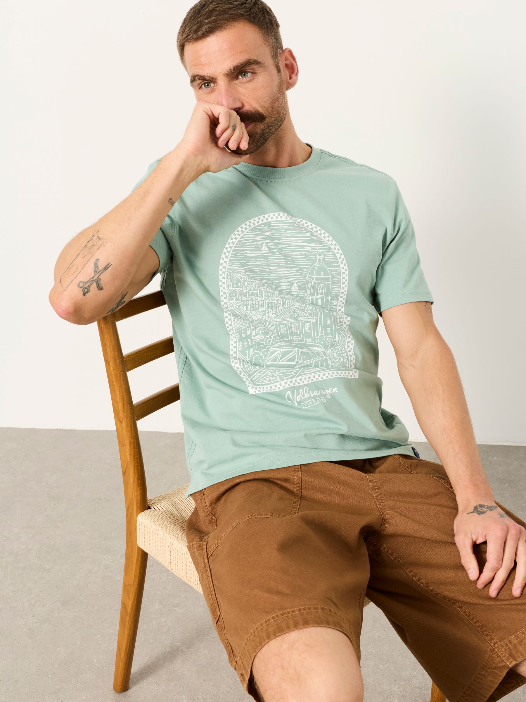 Light Blue VW Frame Graphic Tshirt - Image 5 of 6