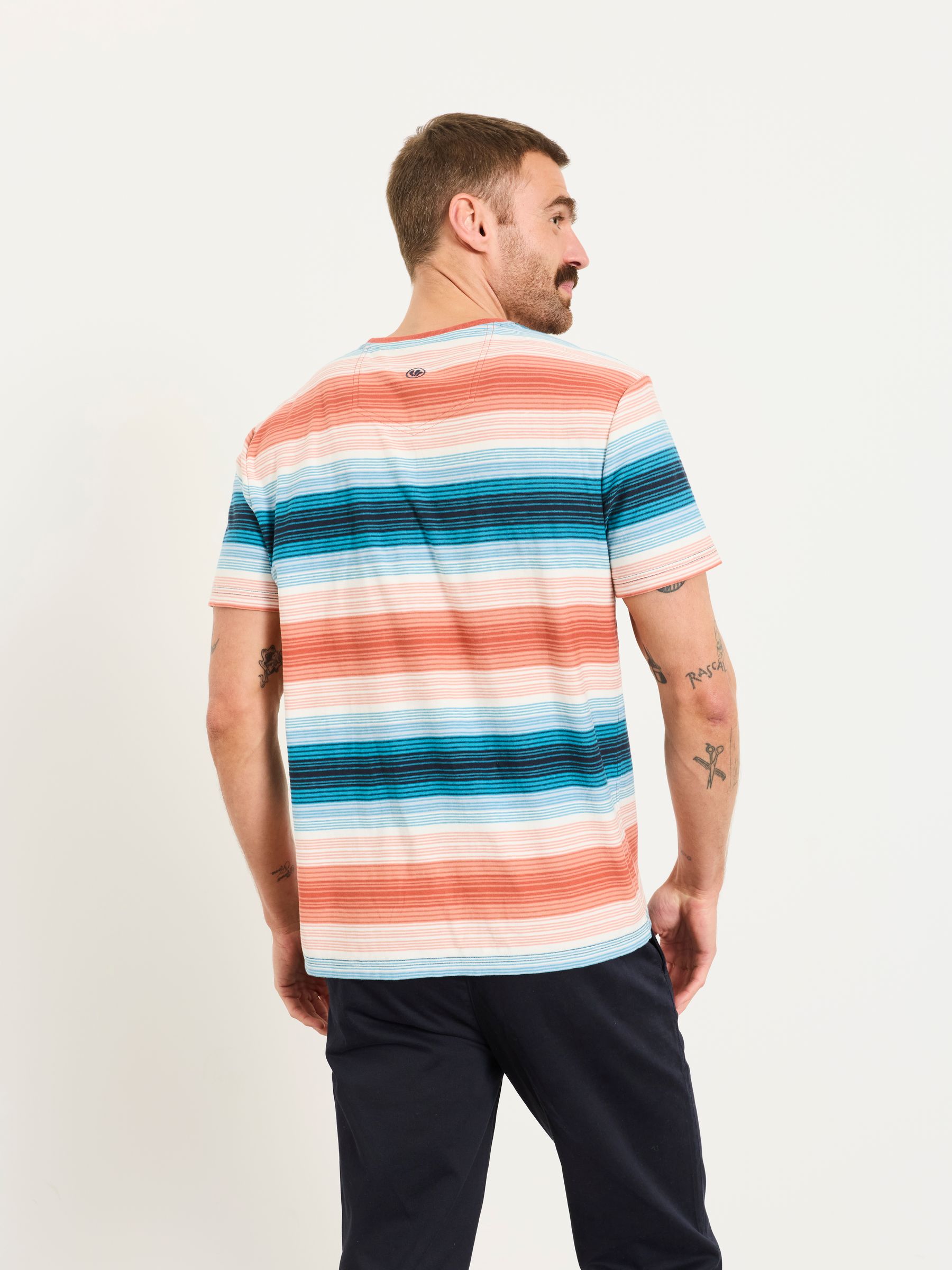Terracotta Ombre Stripe T-Shirt - Image 2 of 5