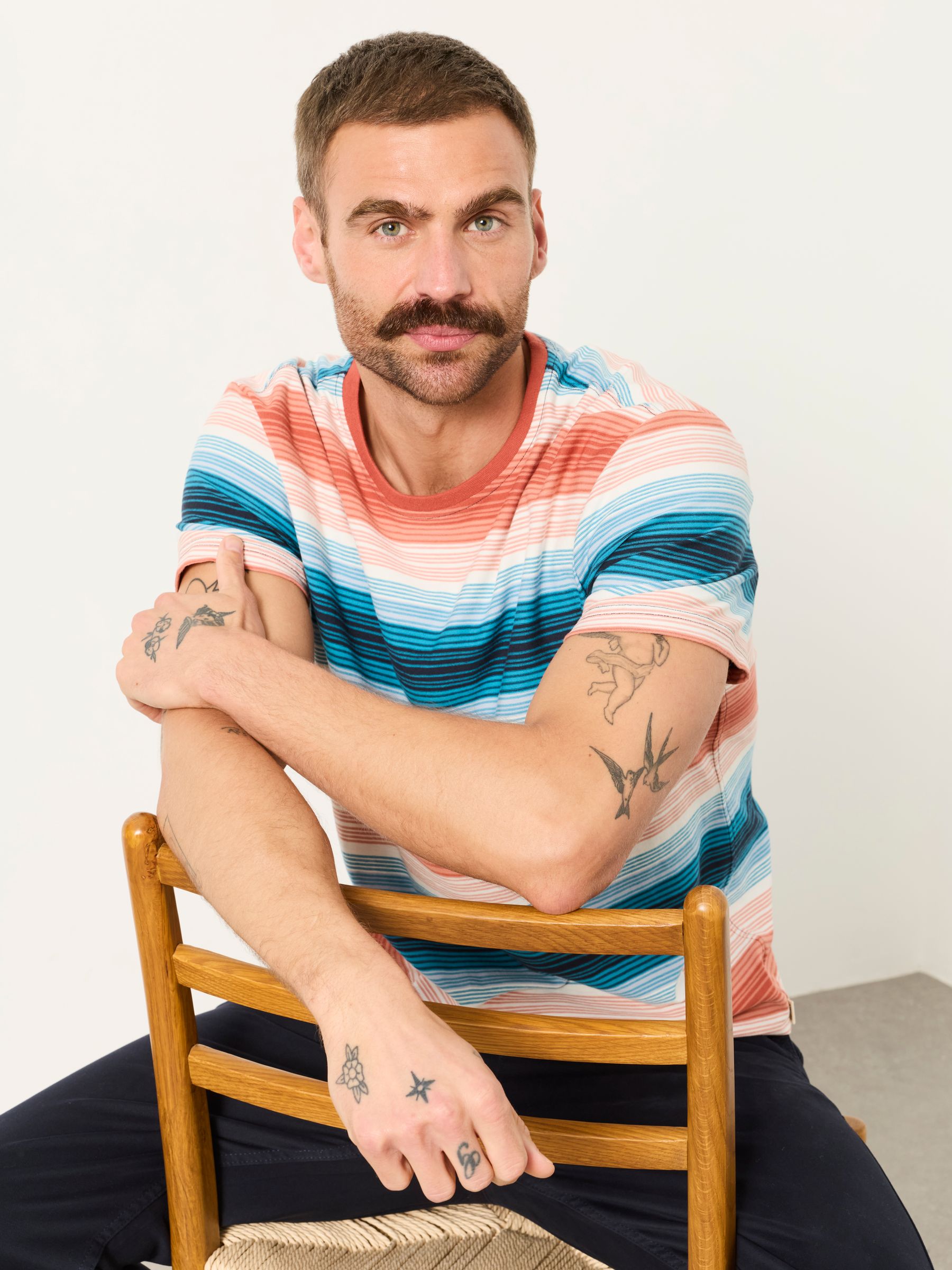 Terracotta Ombre Stripe T-Shirt - Image 4 of 5