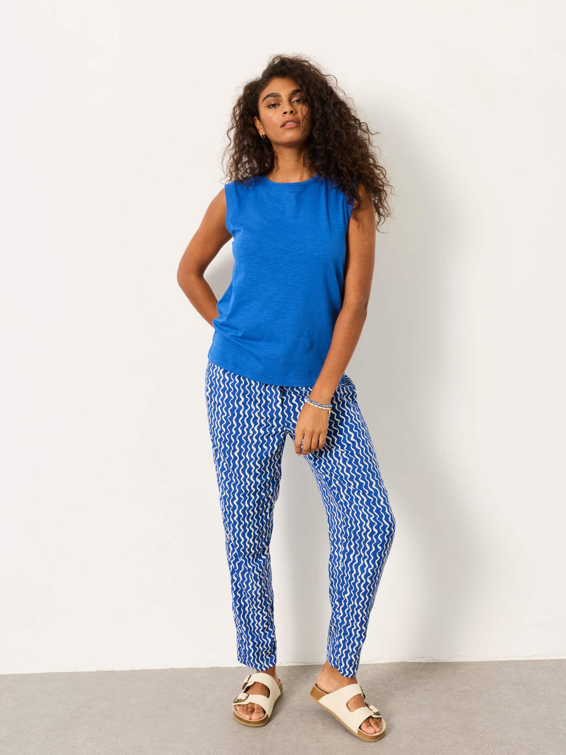 Tia Cobalt Blue Jersey Tank - Image 5 of 6