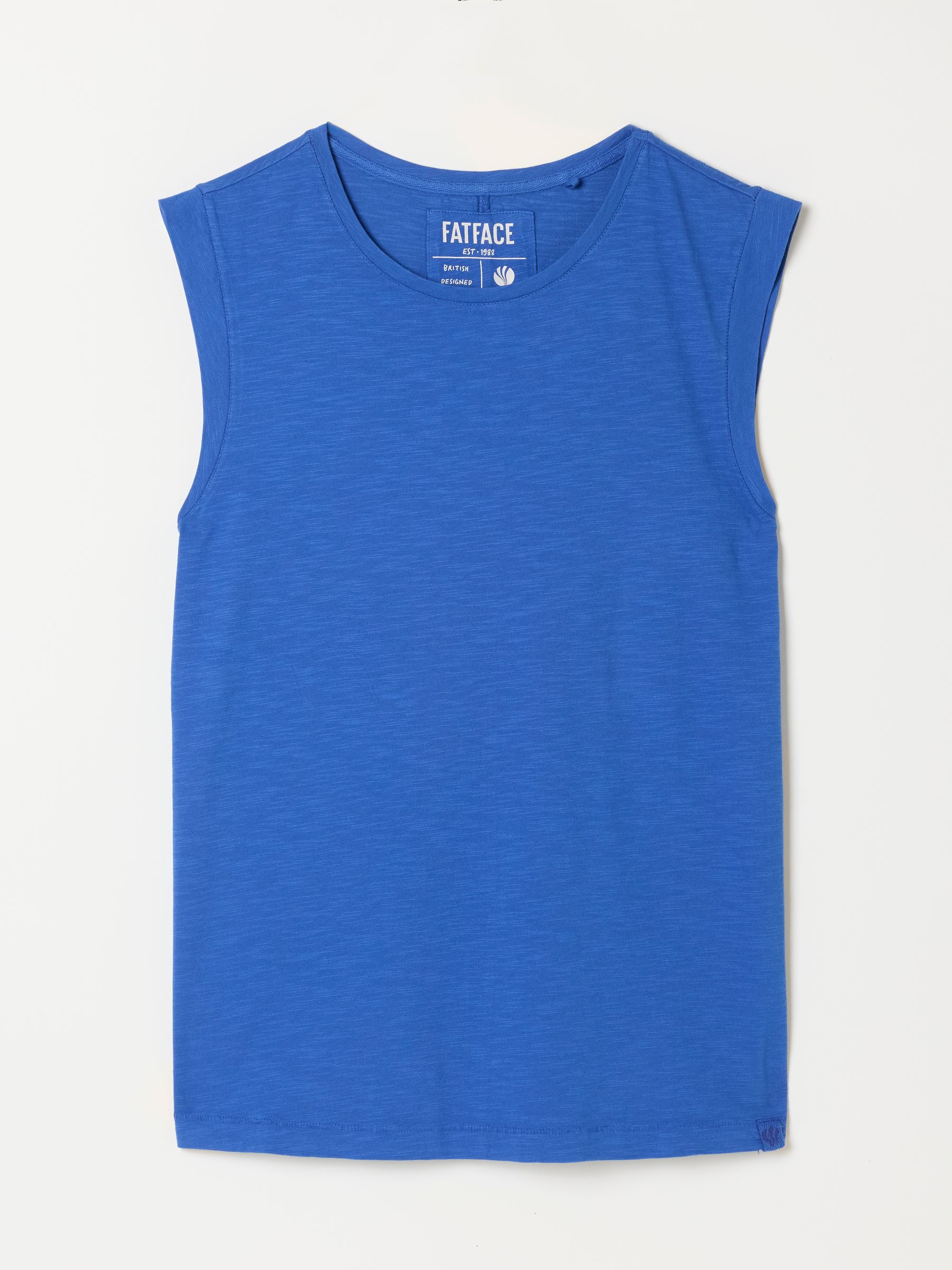Tia Cobalt Blue Jersey Tank | FatFace USA