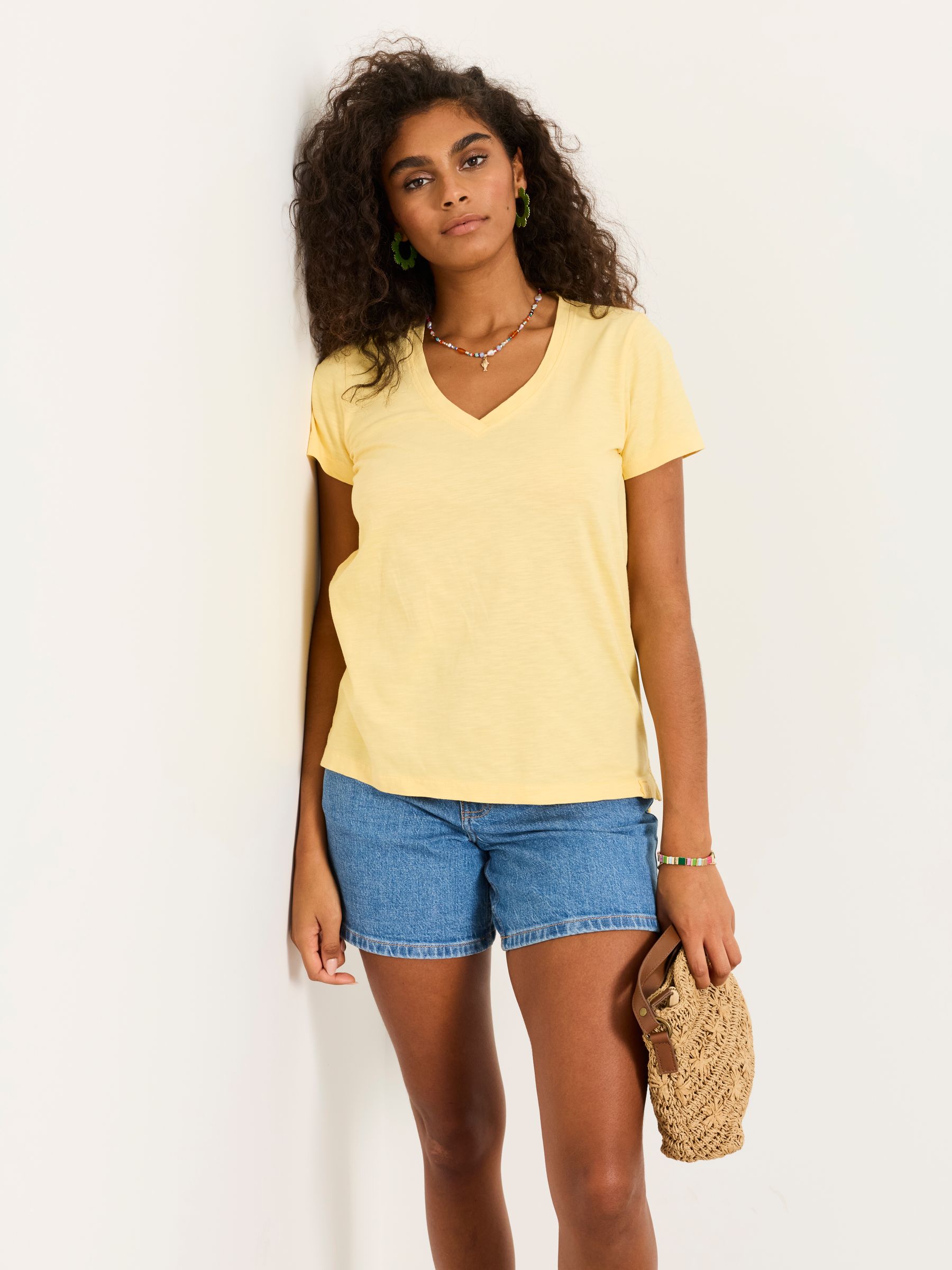 Demi Yellow V Neck T Shirt - Image 5 of 6