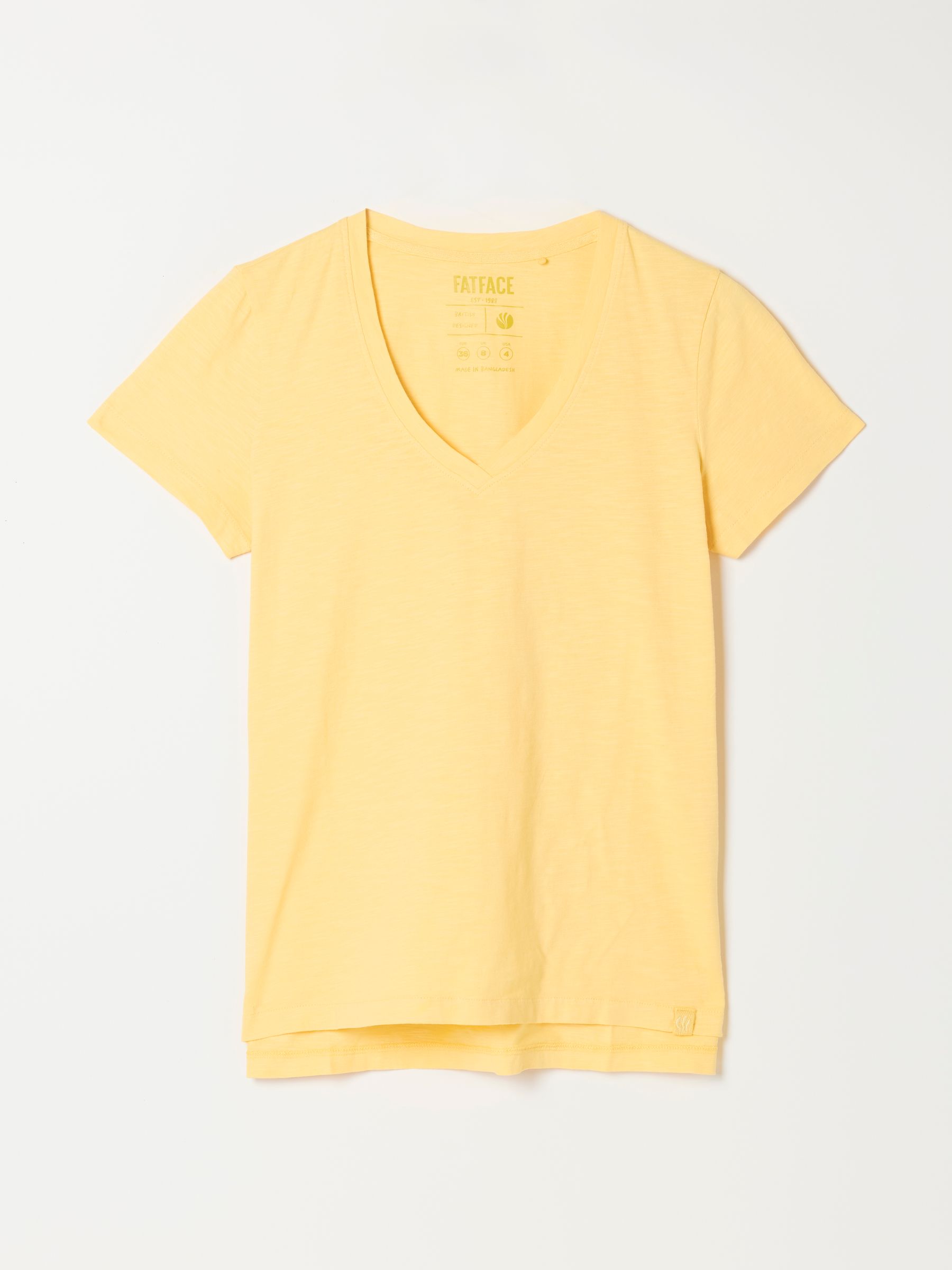 Demi Yellow V Neck T Shirt - Image 6 of 6