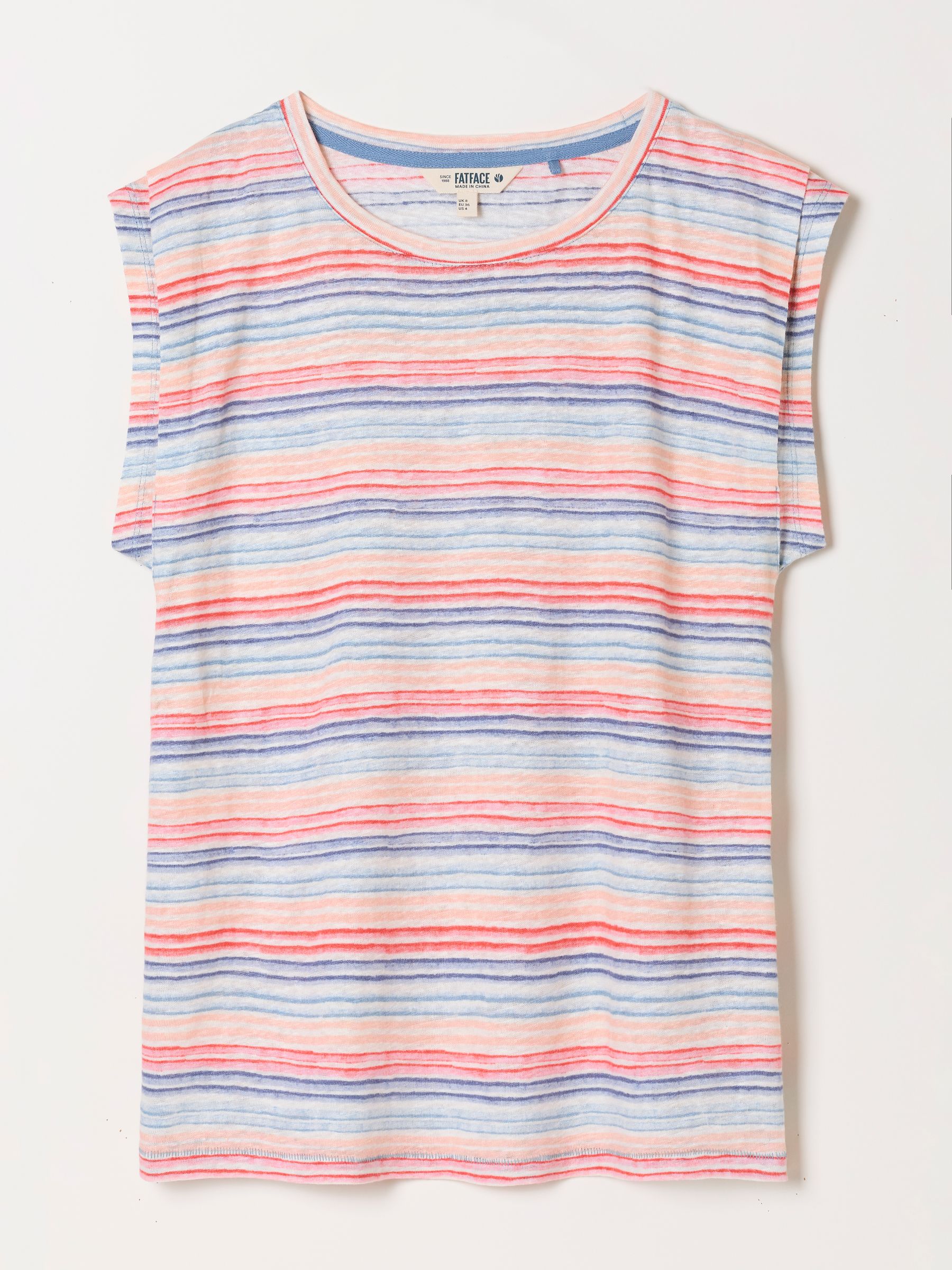 Lou Multi Stripe Linen Tank - Image 6 of 6