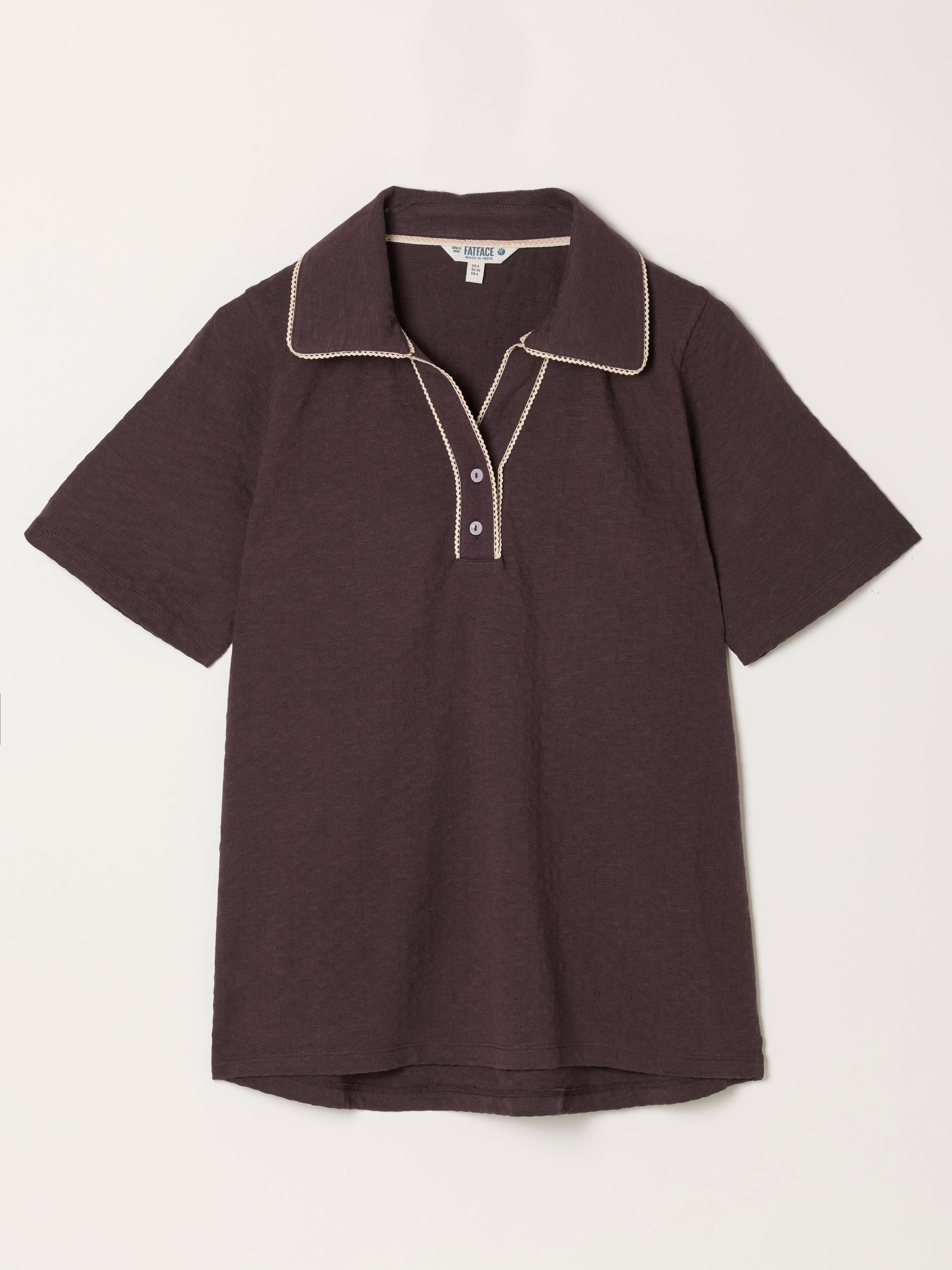 Short Sleeve Jersey Shirt in Chocolate Brown - Image 5 of 5