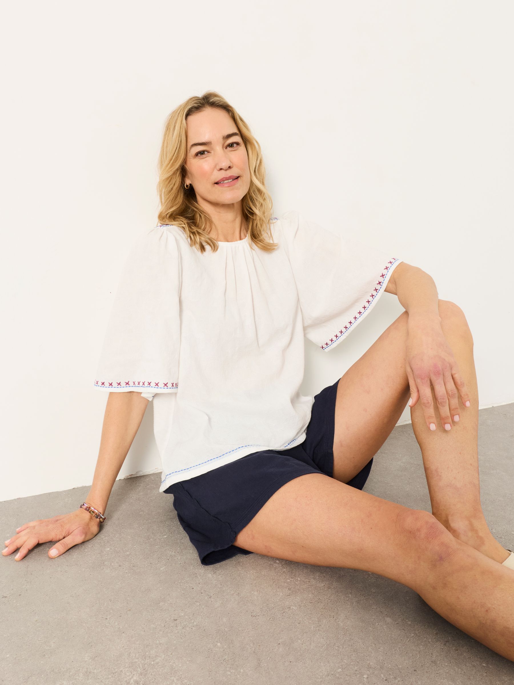 Faye White Flutter Sleeve Top - Image 5 of 6