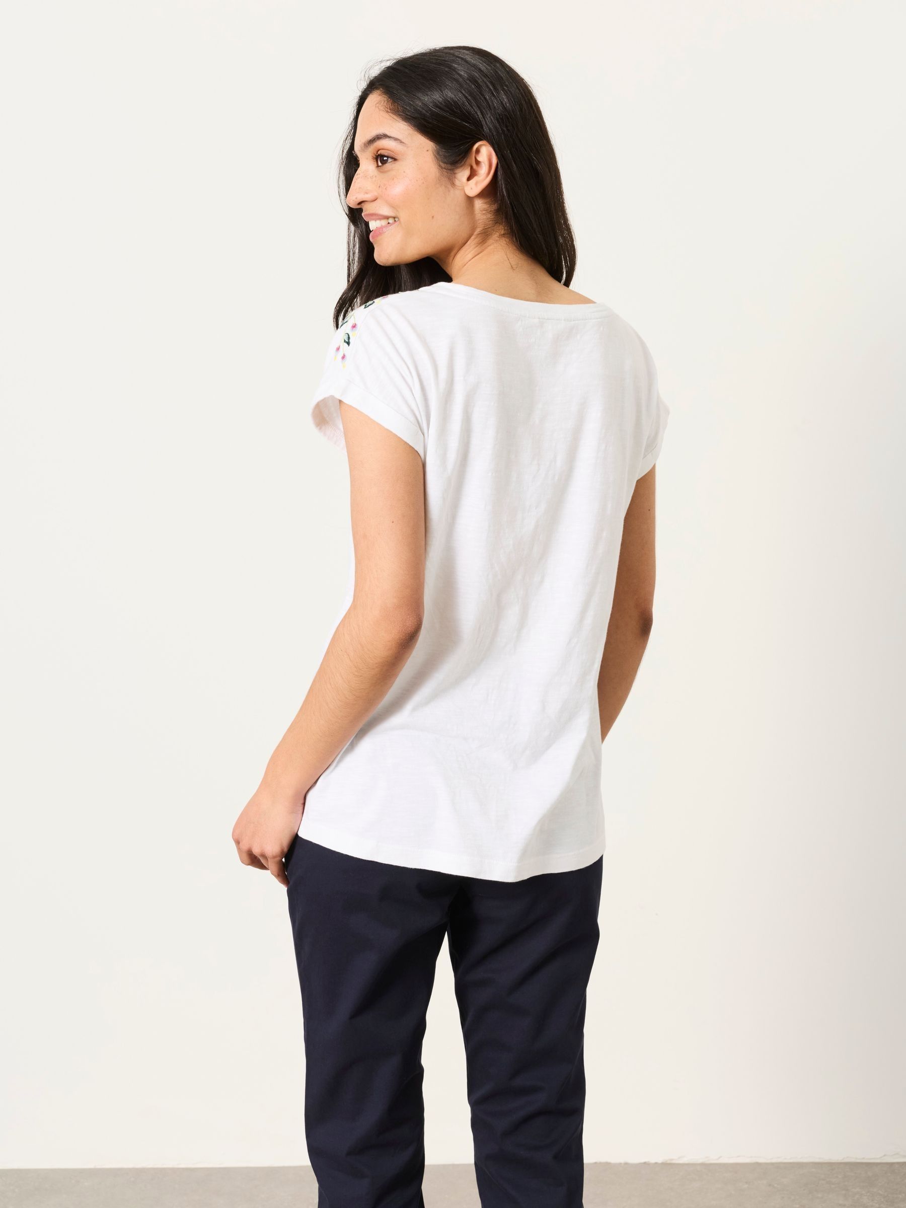 Ivy Ivory Floral Embroidered T-Shirt - Image 2 of 6