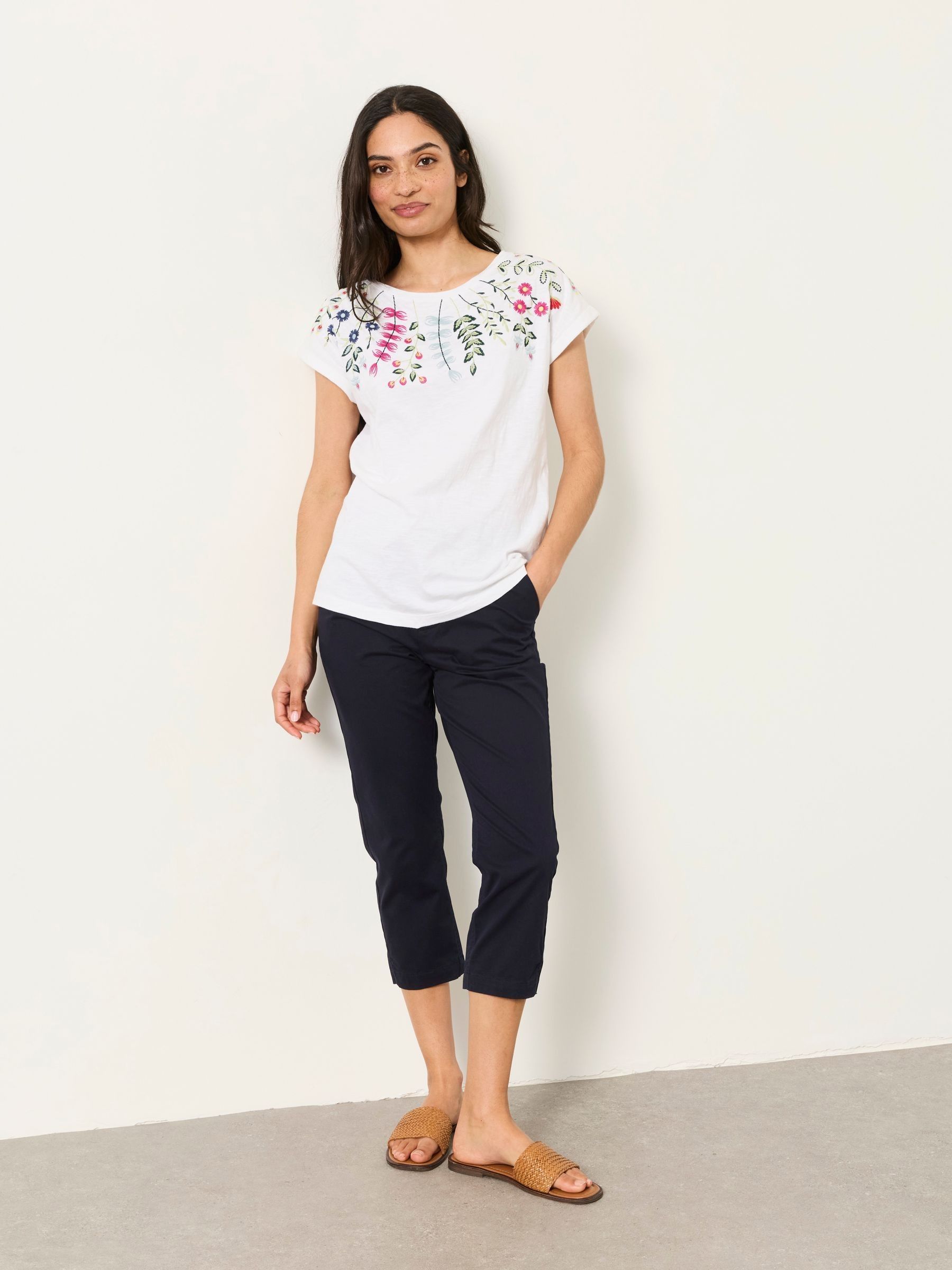 Ivy Ivory Floral Embroidered T-Shirt - Image 3 of 6