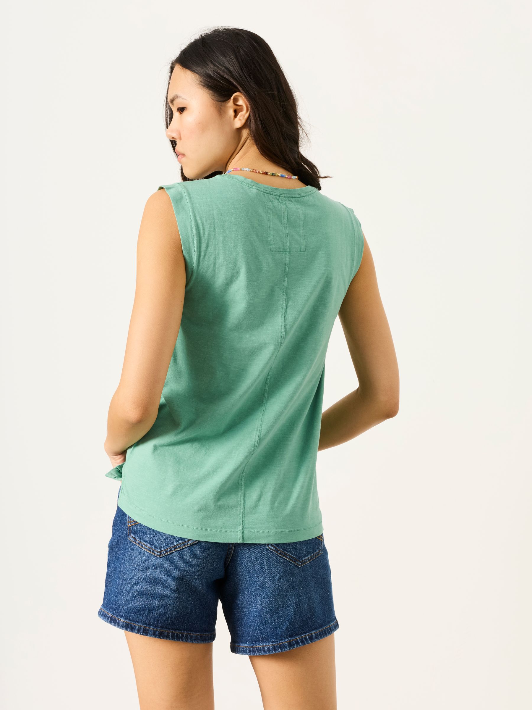Tia Dusky Green Jersey Tank - Image 2 of 6