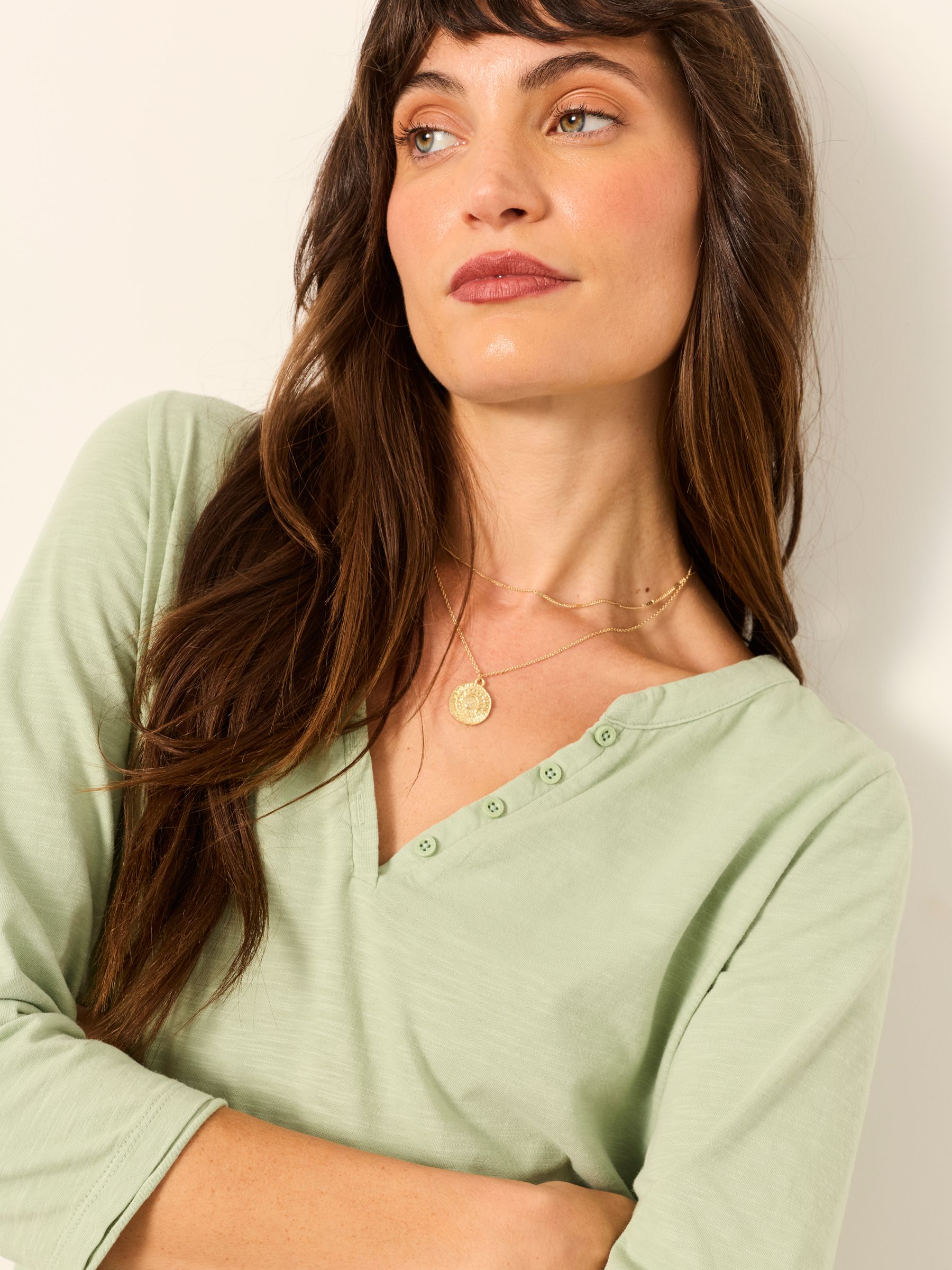 Aster Light Green 3/4 Sleeve T Shirt - Image 3 of 5