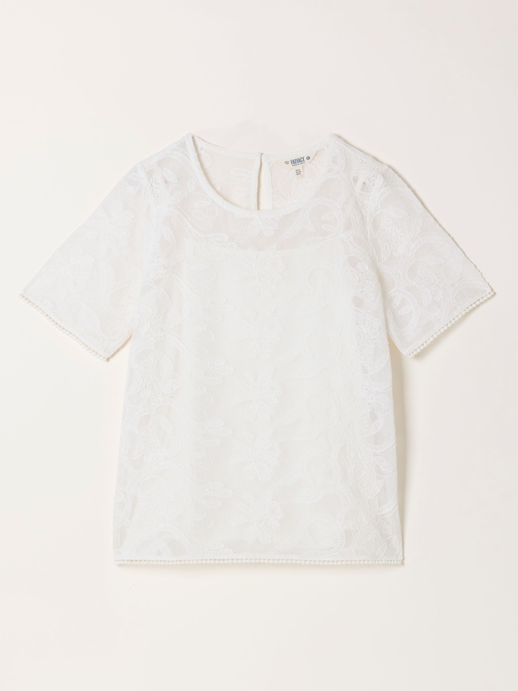 Chloe White Lace 2 in 1 T-Shirt - Image 5 of 5