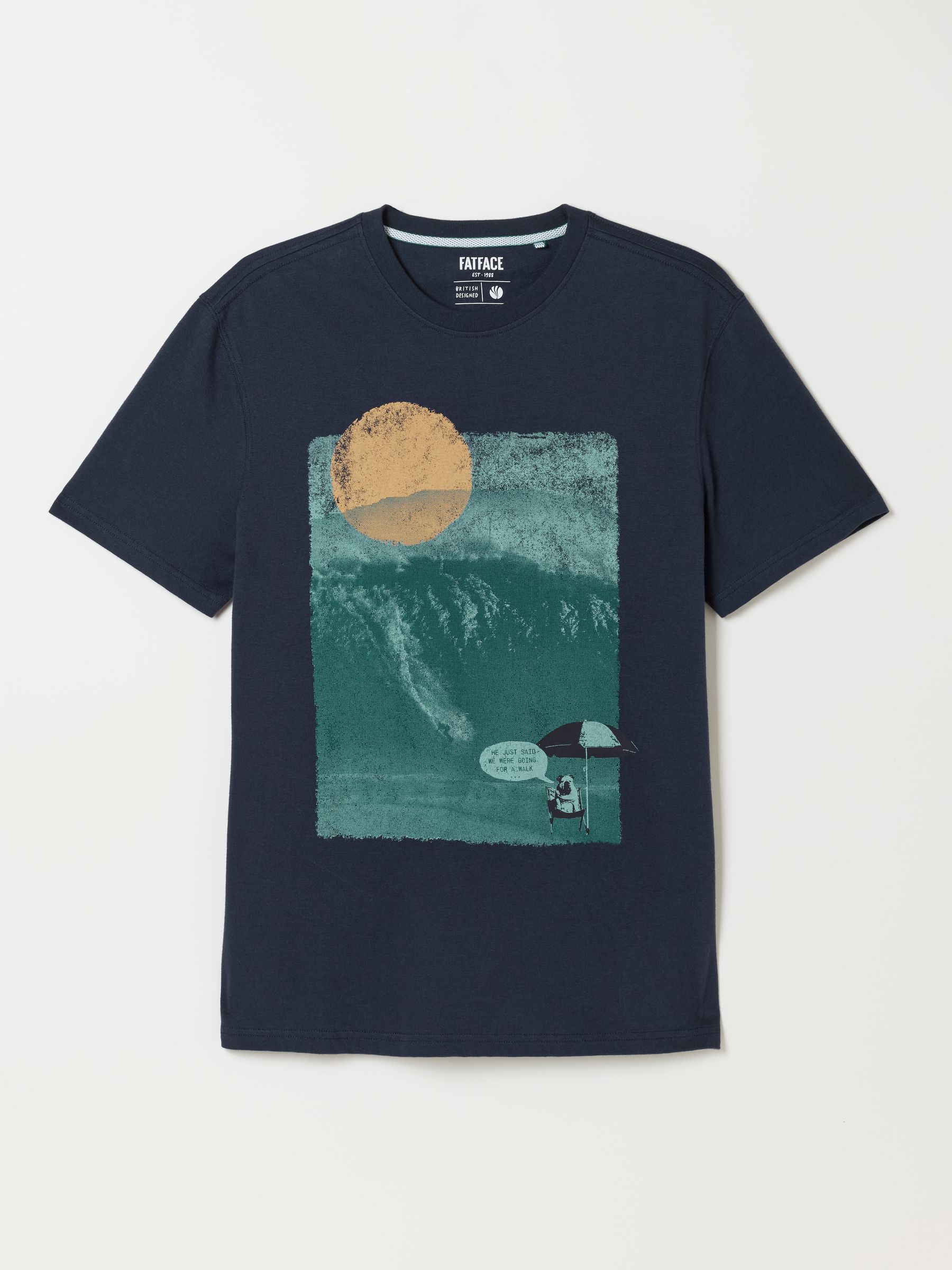 Navy Wave Dog Graphic T-Shirt - Image 4 of 4