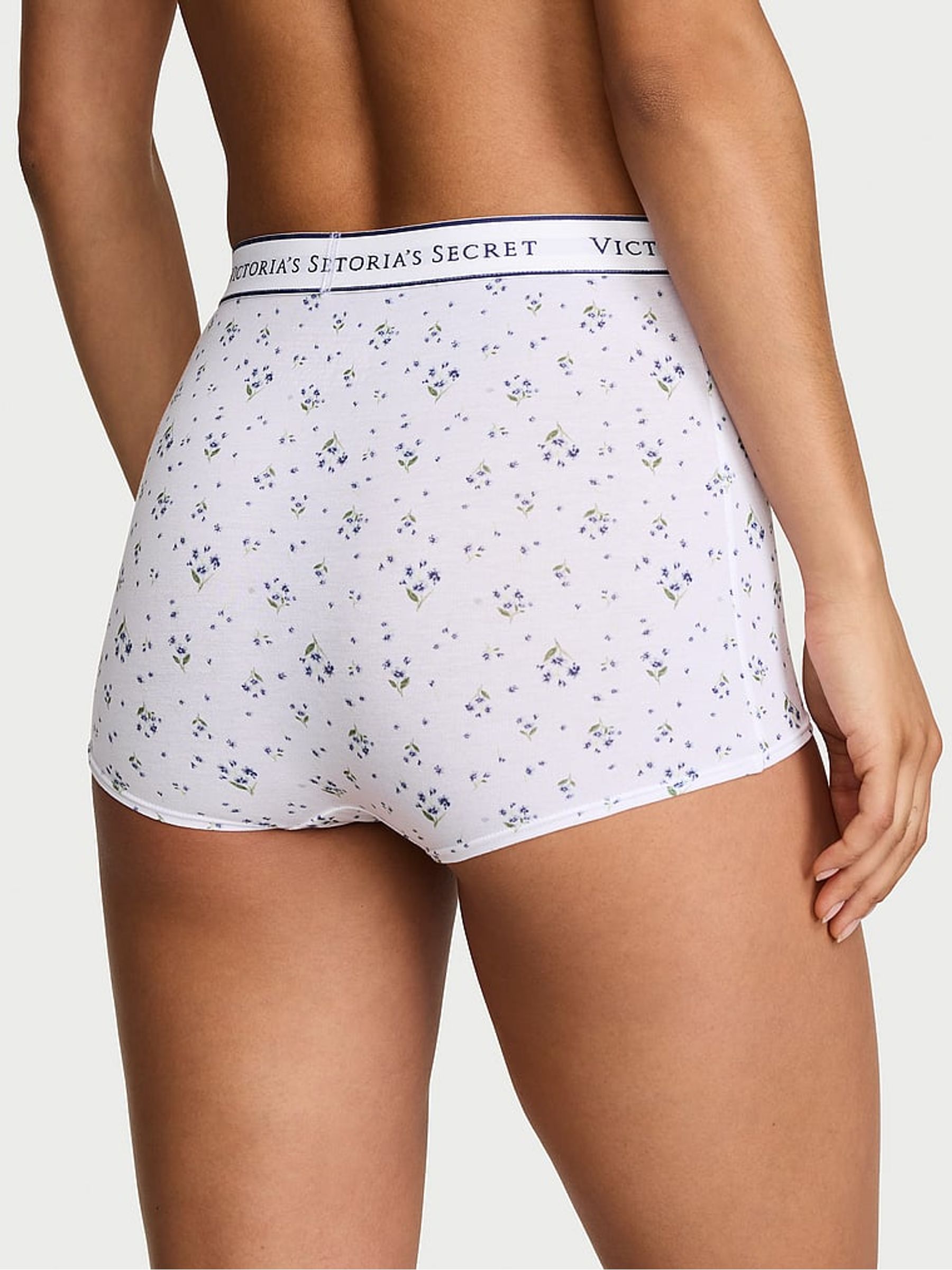 White Ditsy Floral High Waist Logo Knickers - Image 2 of 2