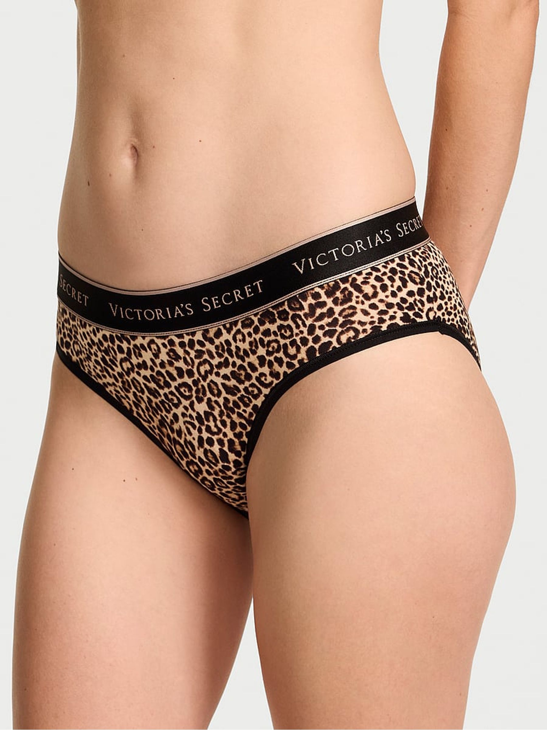 Leopard Black Hipster Logo Knickers - Image 1 of 2