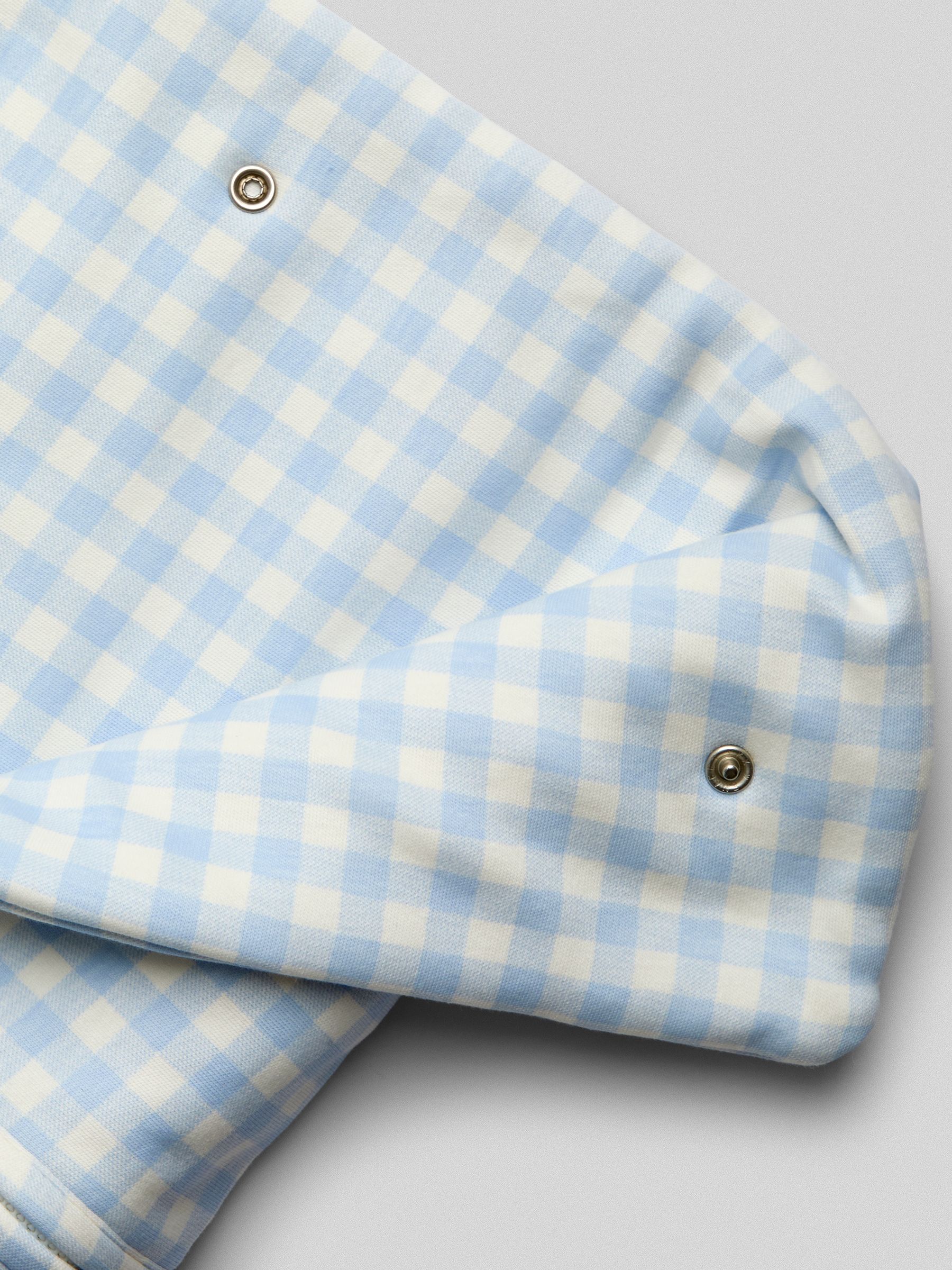 Blue Gingham Nautical 1.5 Tog Toddler Sleeping Bag - Image 4 of 5