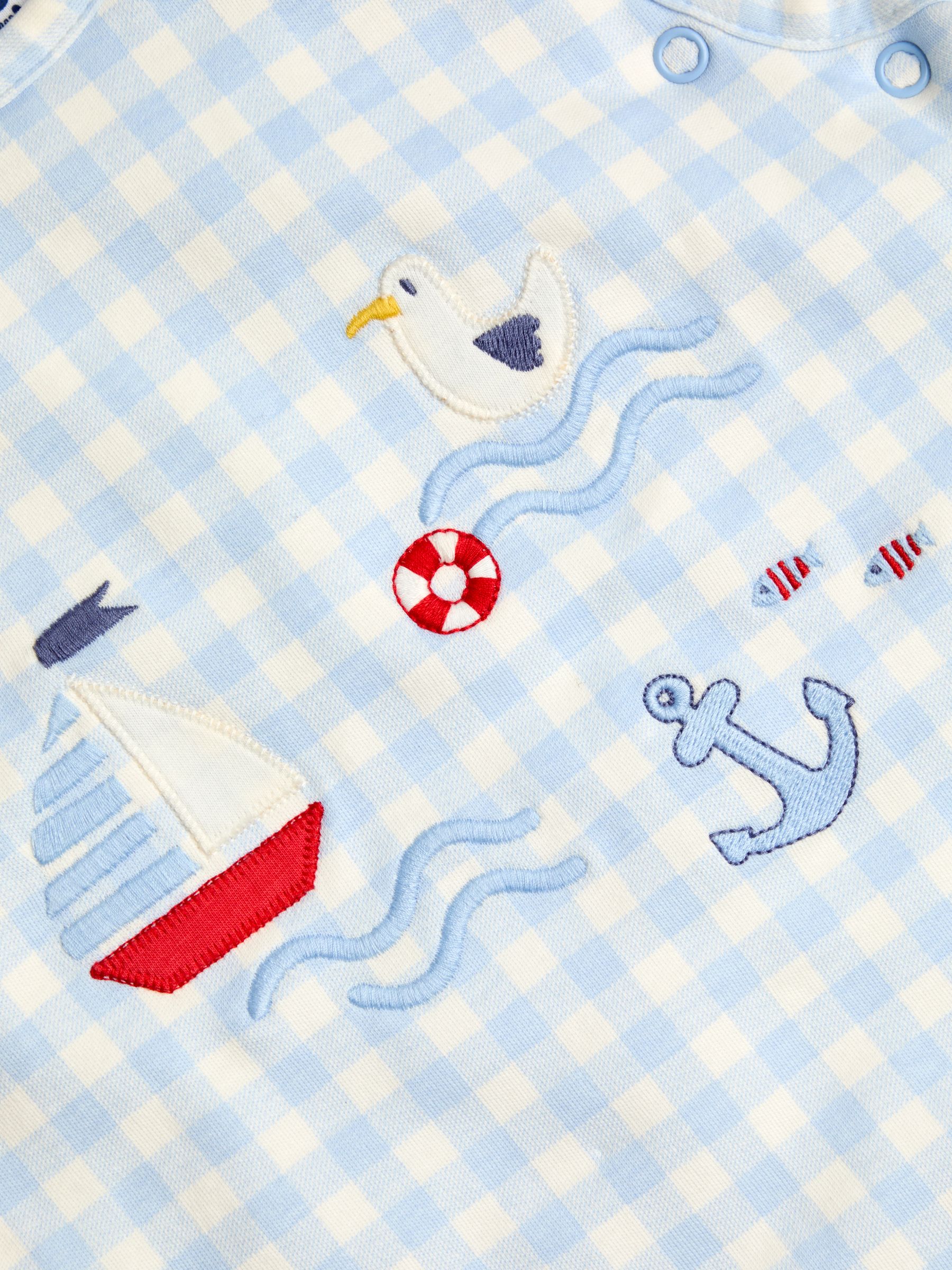 Blue Gingham Nautical 1.5 Tog Baby Sleeping Bag - Image 5 of 5