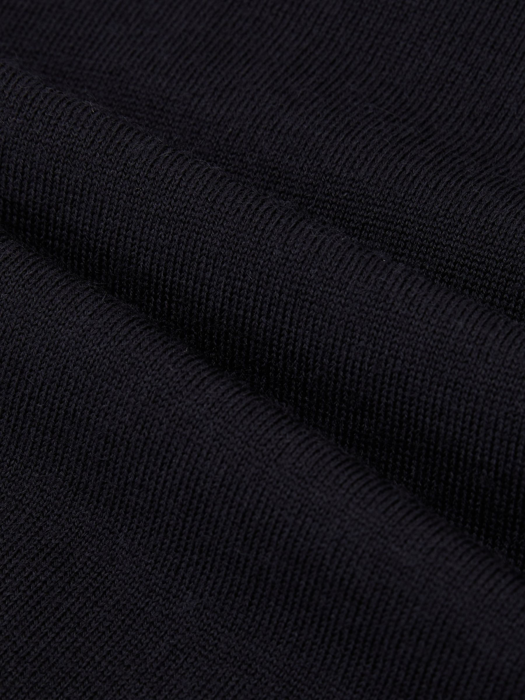 3-9 yrs Merino Wool Crew-Neck Jumper in Navy - Image 4 of 4