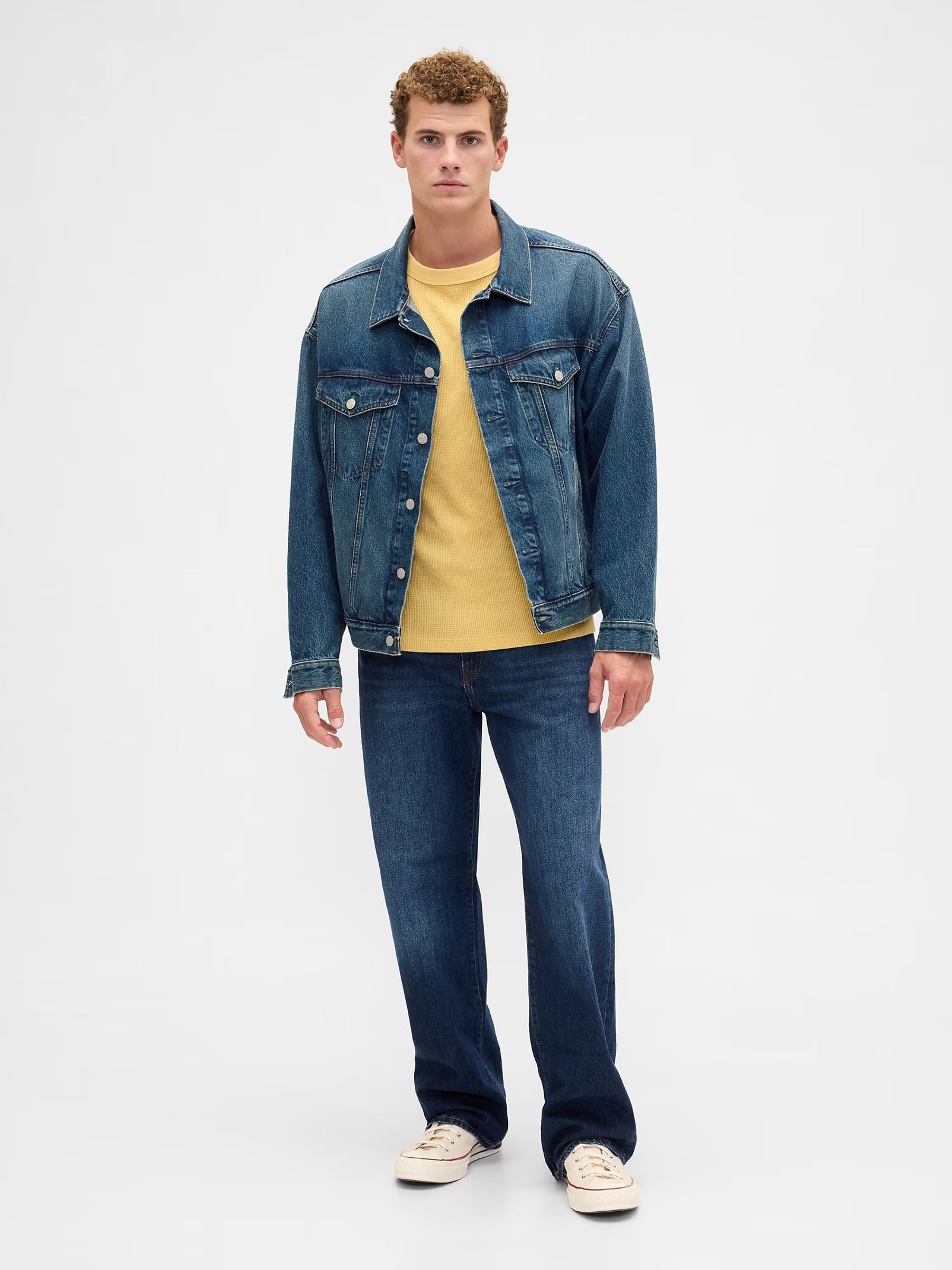 Yellow Waffle Knit Crew Neck T-Shirt - Image 3 of 5