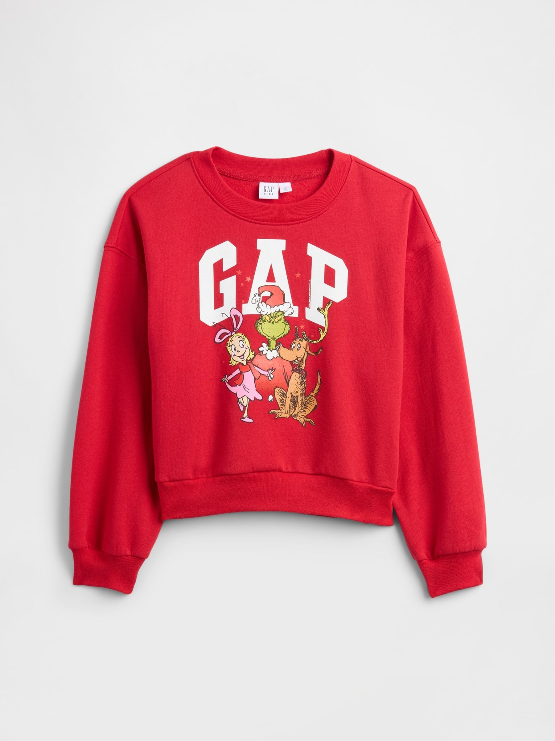Red Dr Seuss Oversized Wedge Logo Sweatshirt - Image 1 of 3