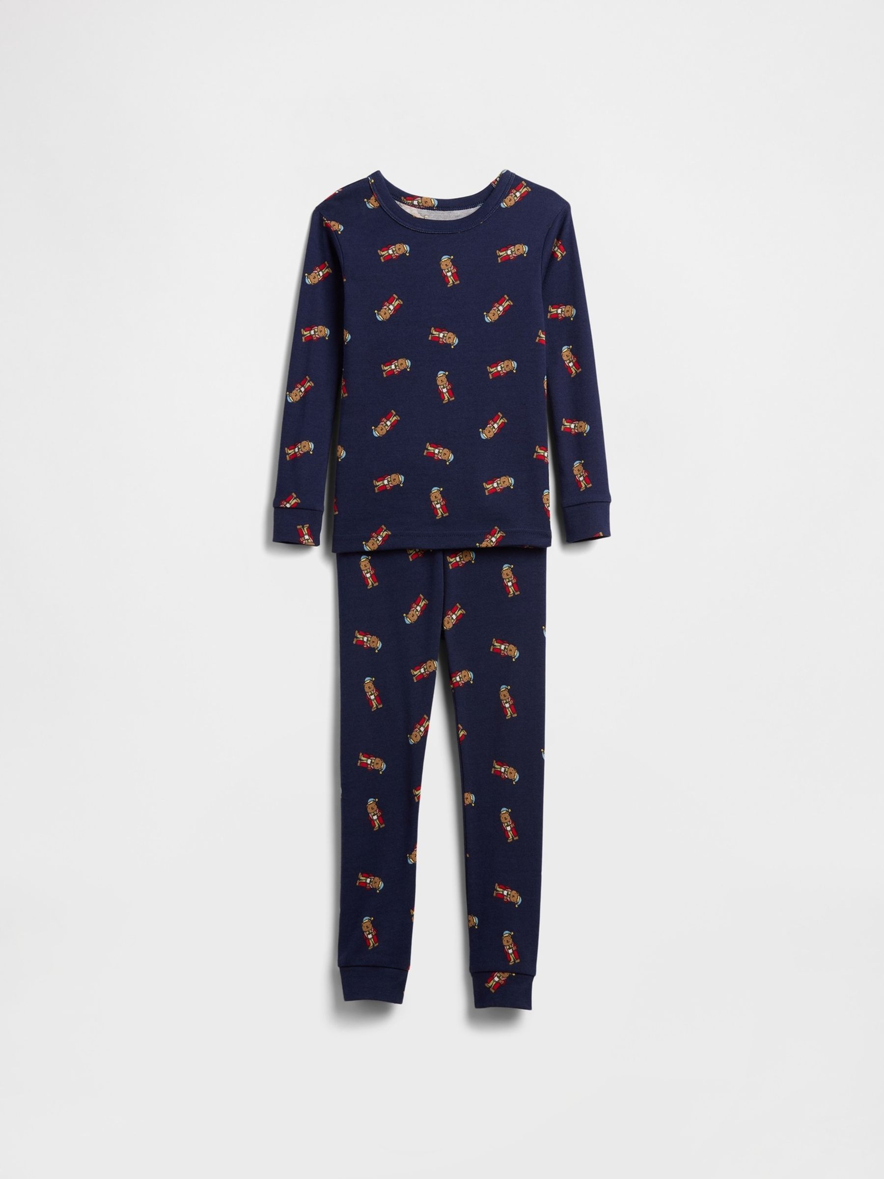 Navy Blue Cotton Brannan Bear Pyjamas Set - Image 1 of 3