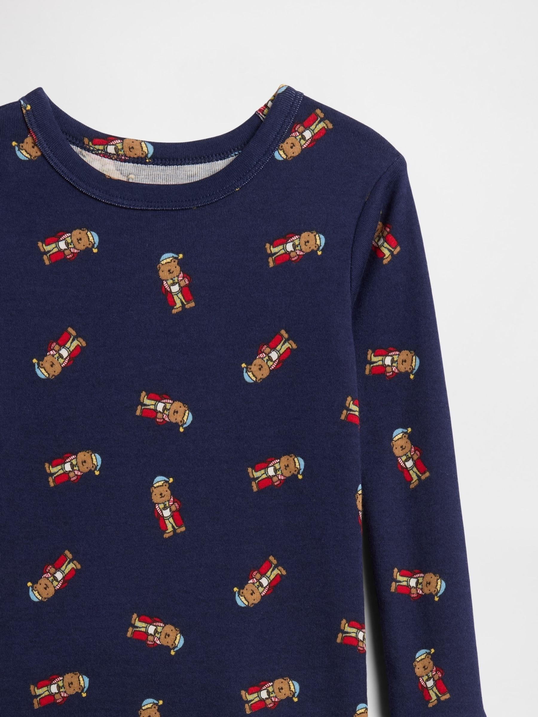 Navy Blue Cotton Brannan Bear Pyjamas Set - Image 3 of 3