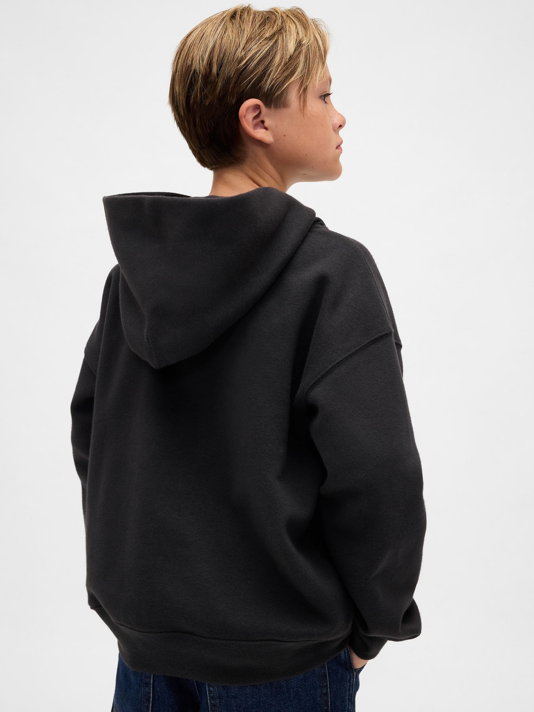 Black Stranger Things Vintage Soft Graphic Hoodie (4-13yrs) - Image 2 of 3