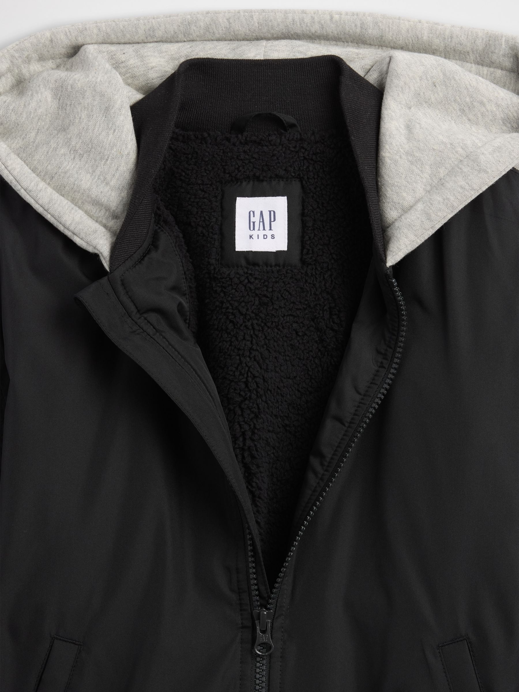 Black Hooded Bomber Jacket - Image 3 of 3