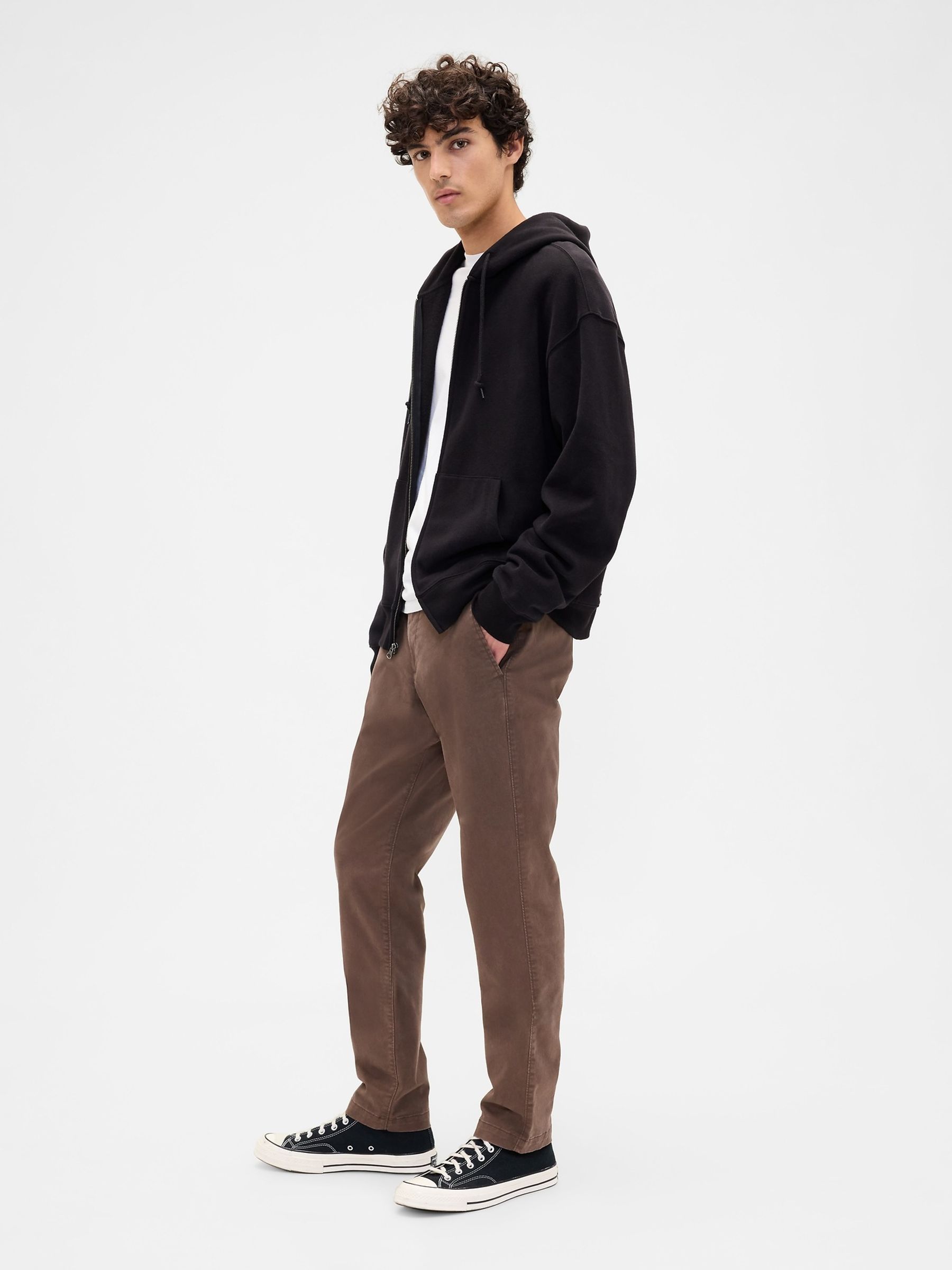 Brown Essential Slim Chinos - Image 2 of 5