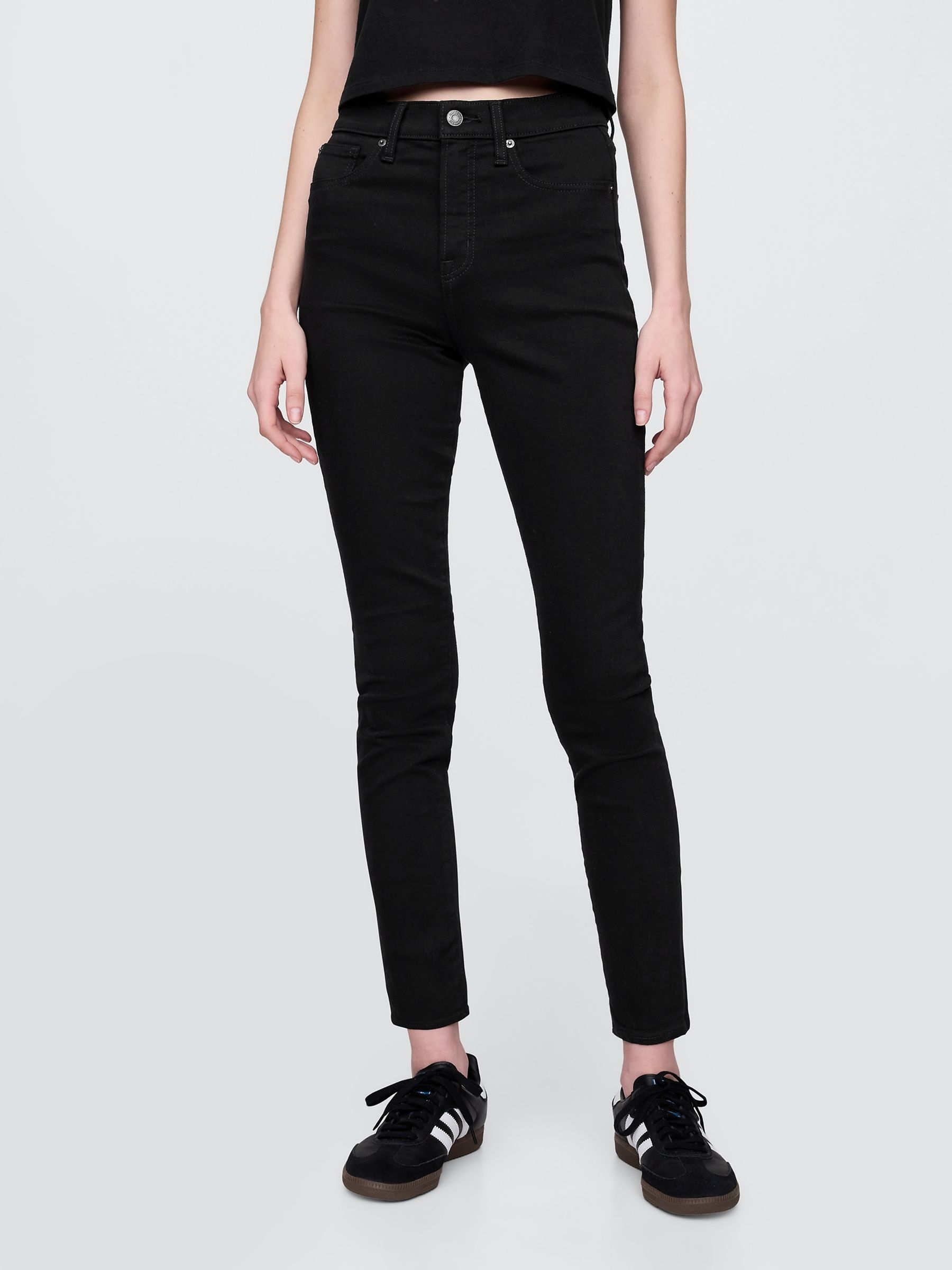 Black High Waisted True Skinny Jeans - Image 1 of 6