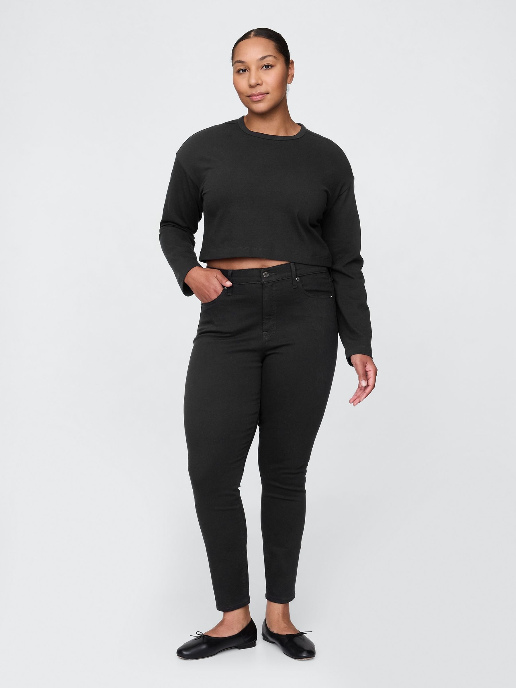 Black High Waisted True Skinny Jeans - Image 5 of 6
