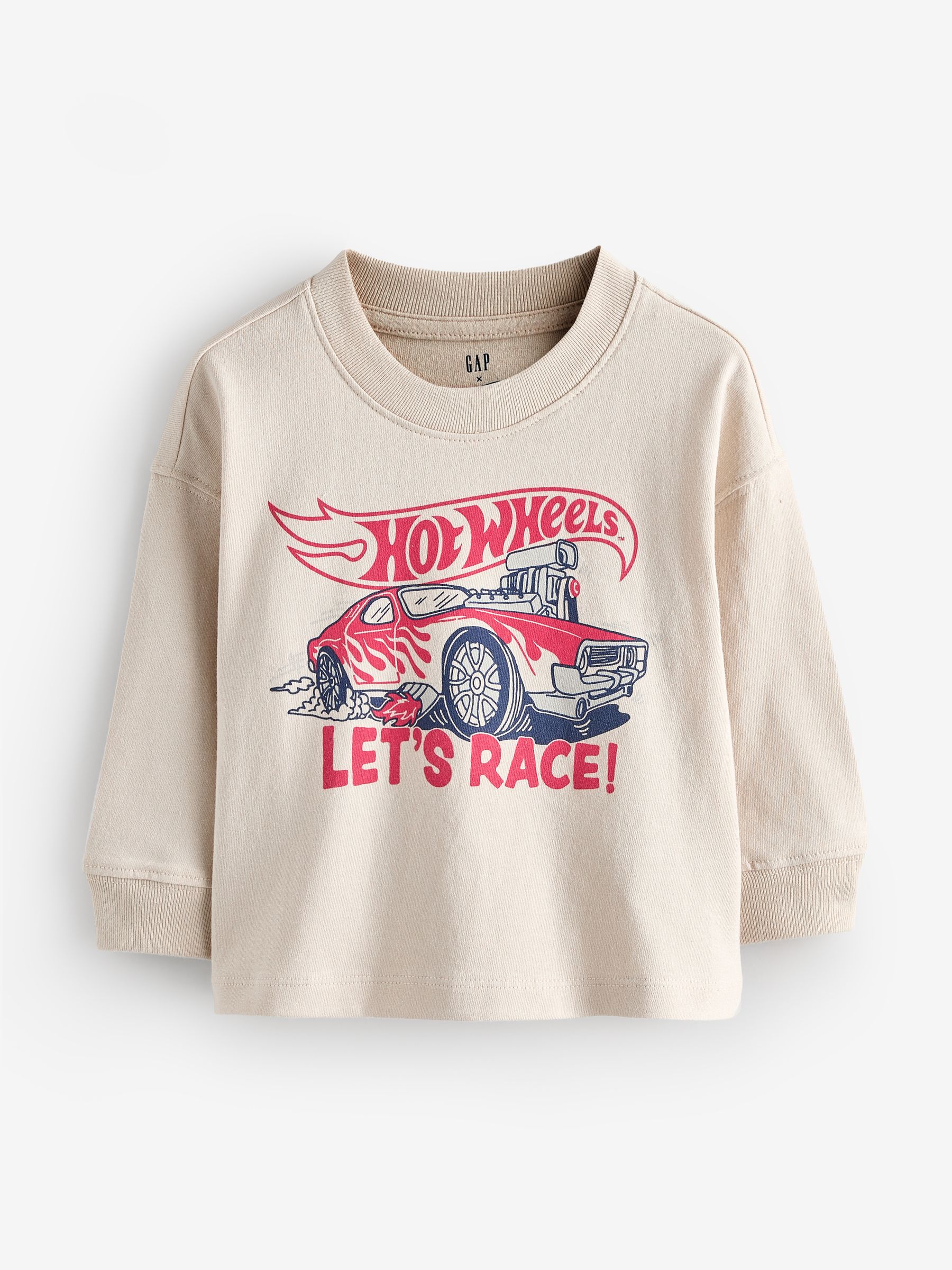 Cream Hot Wheels Graphic T-Shirt - Image 1 of 4 Cream Hot Wheels Graphic T-Shirt - Image 1 of 4