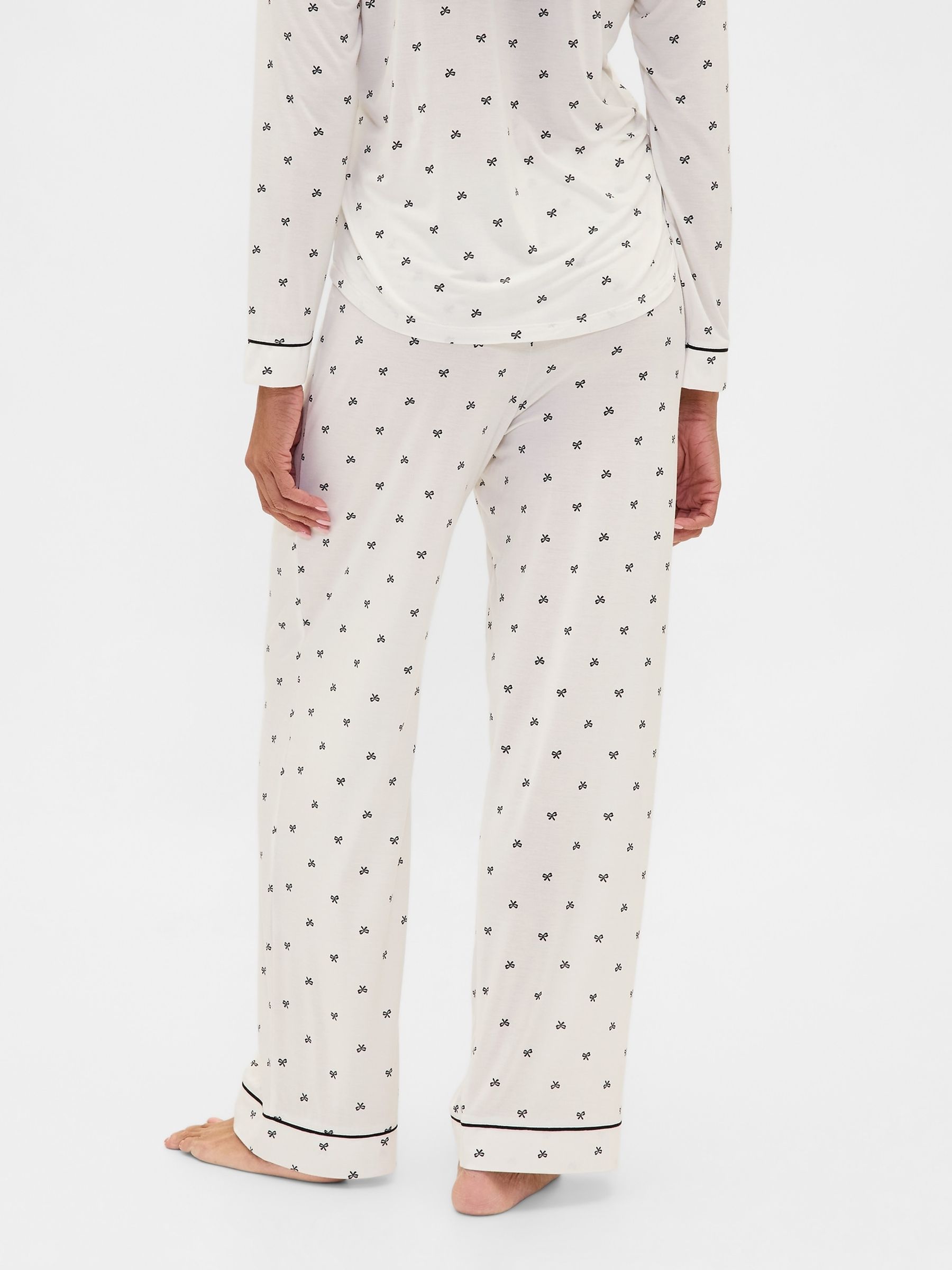White Modal Pyjama Bottoms - Image 2 of 5 White Modal Pyjama Bottoms - Image 2 of 5