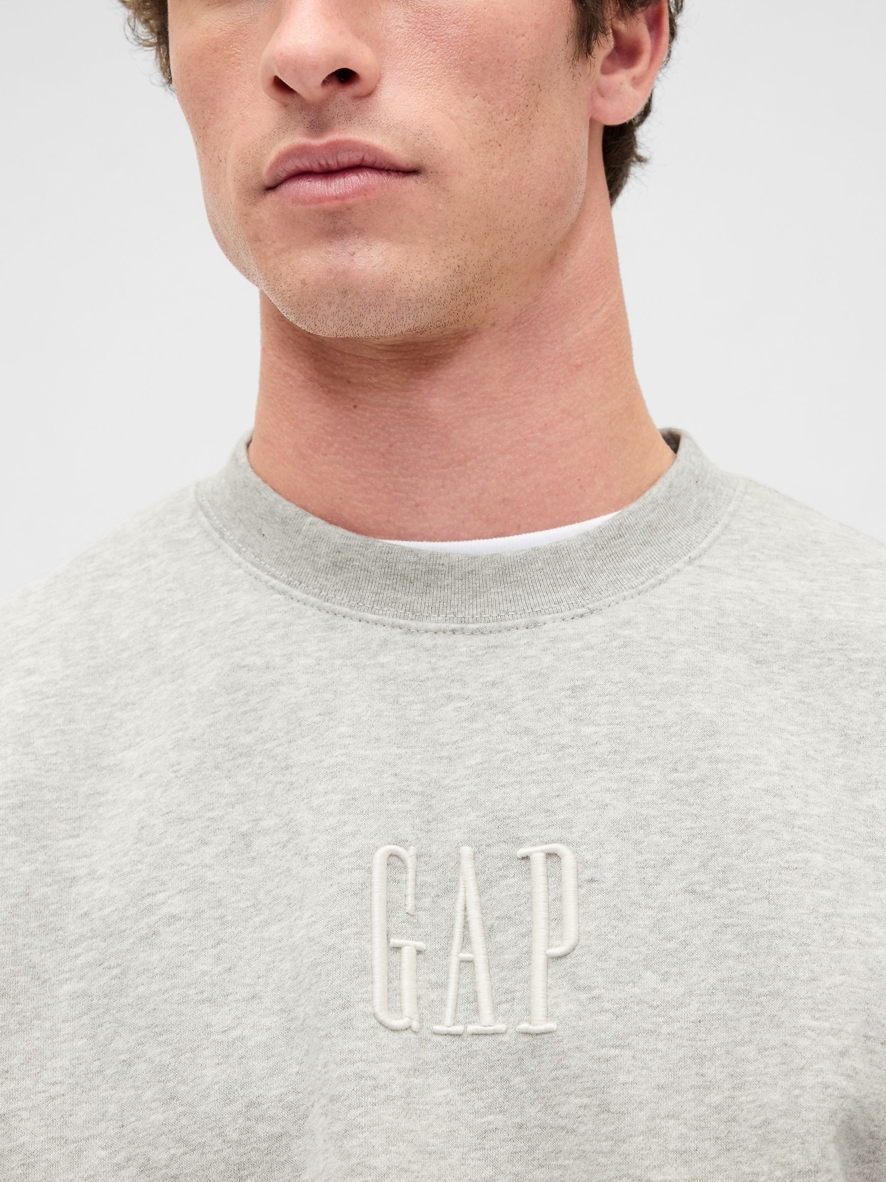 Grey Vintage Soft Oversized Logo Sweatshirt - Image 4 of 4