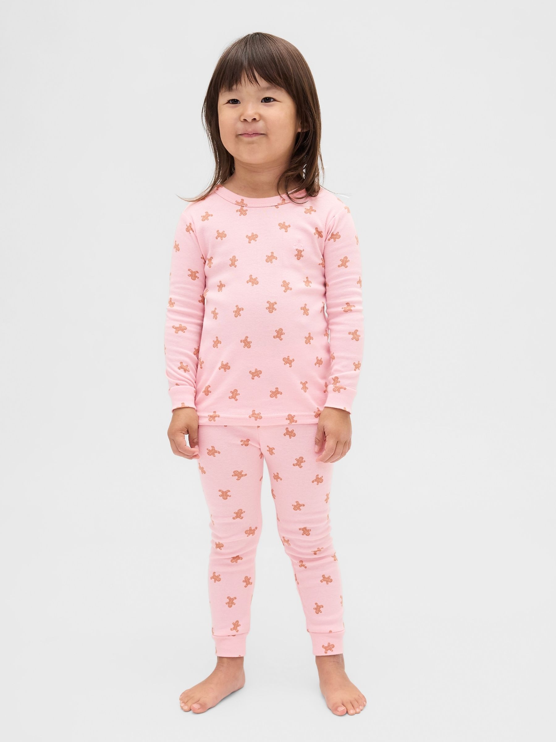 Pink Gingerbread Cotton Christmas Pyjamas - Image 2 of 5 Pink Gingerbread Cotton Christmas Pyjamas - Image 2 of 5