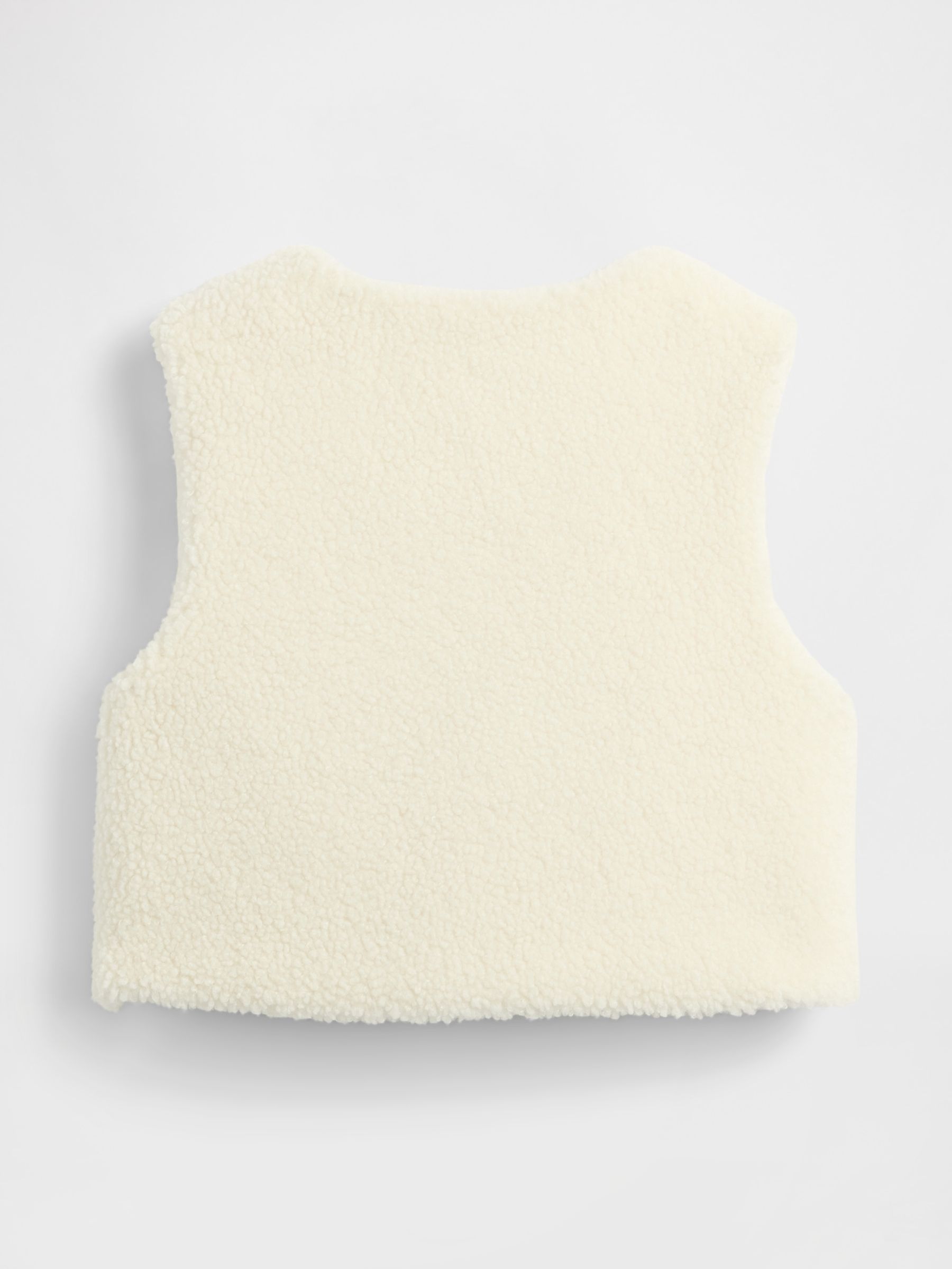Cream Sherpa Vest - Image 3 of 4