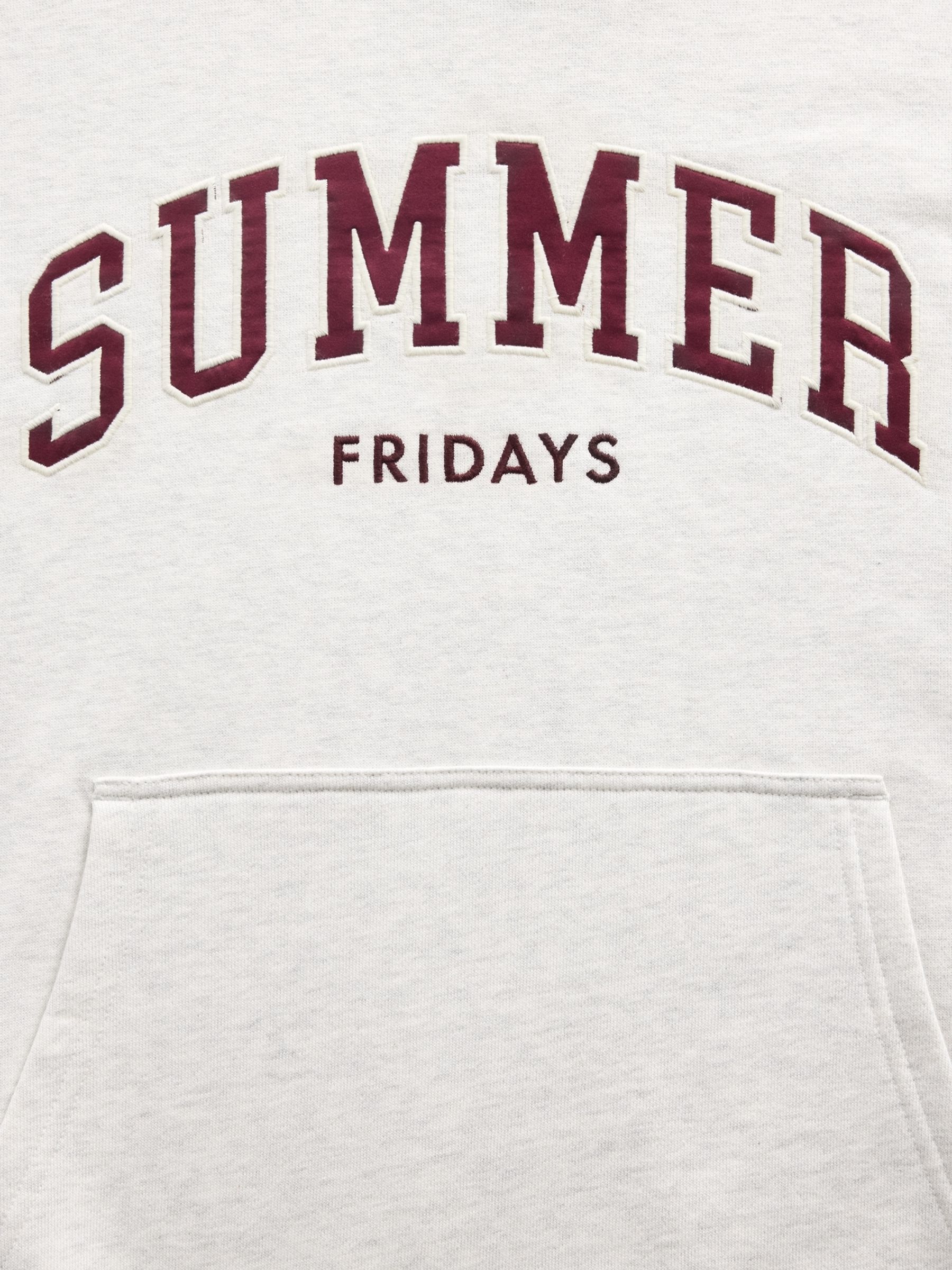 Gap X Summer Fridays Grey/Brown Heavyweight Oversized Logo Hoodie - Image 10 of 10