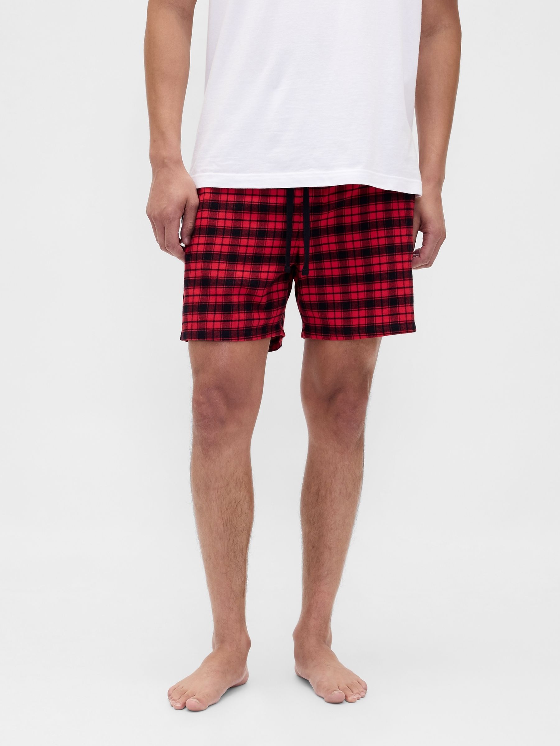 Red/Black Check Matching Family Softest Flannel pyjama Boxer Shorts - Image 1 of 5 Red/Black Check Matching Family Softest Flannel pyjama Boxer Shorts - Image 1 of 5