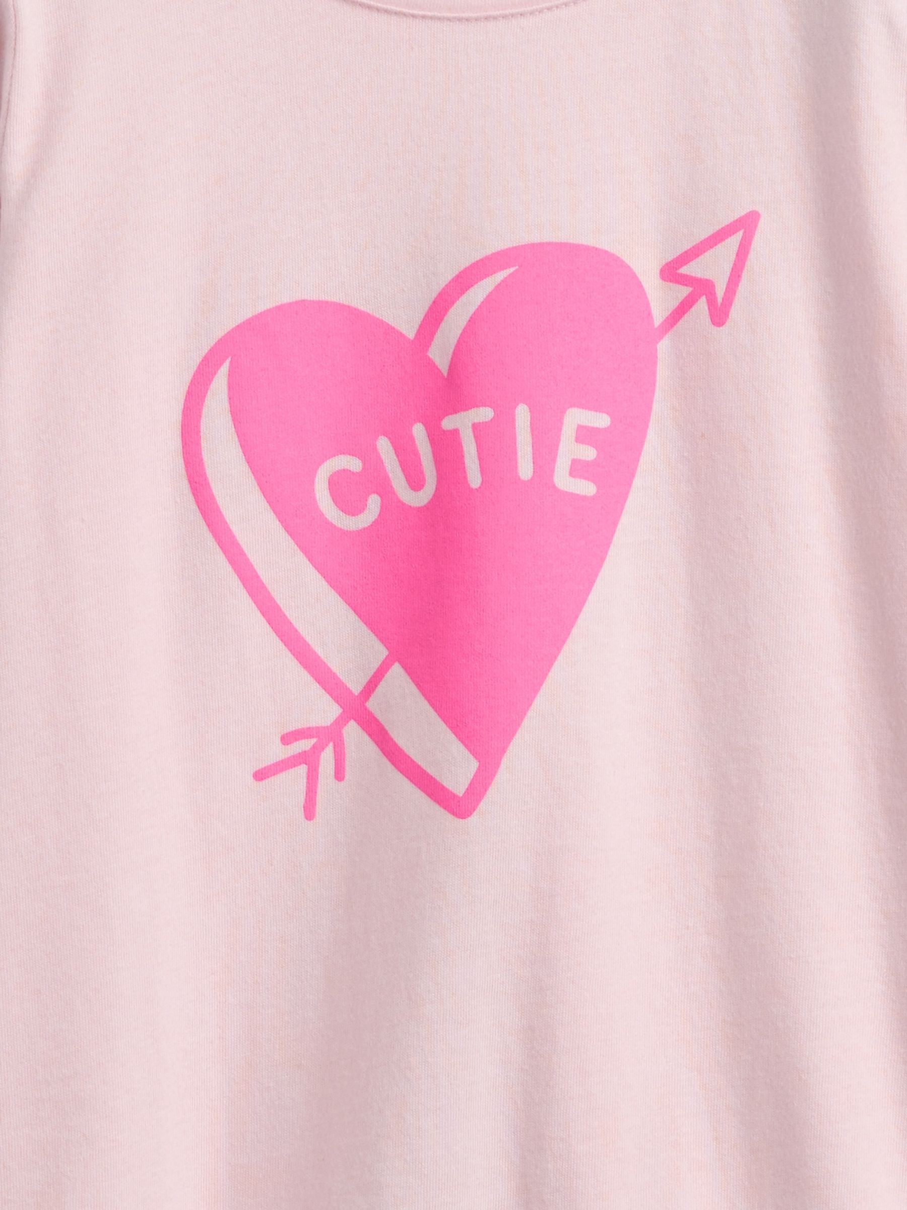 Pink Heart Valentines Graphic Long Sleeve T-Shirt - Image 3 of 3