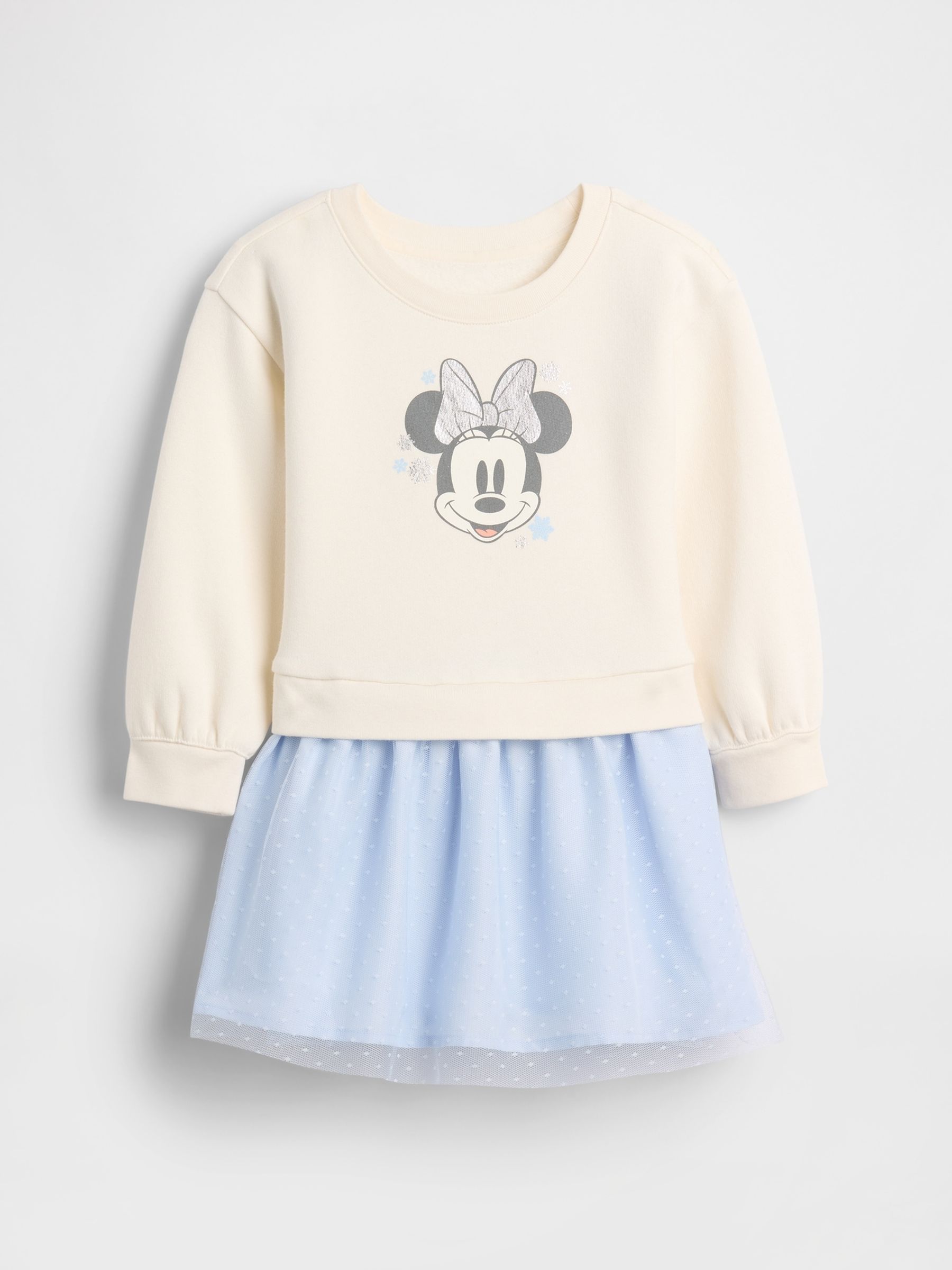 White Minnie Mouse VintageSoft Sweatshirt Dress - Image 2 of 4
