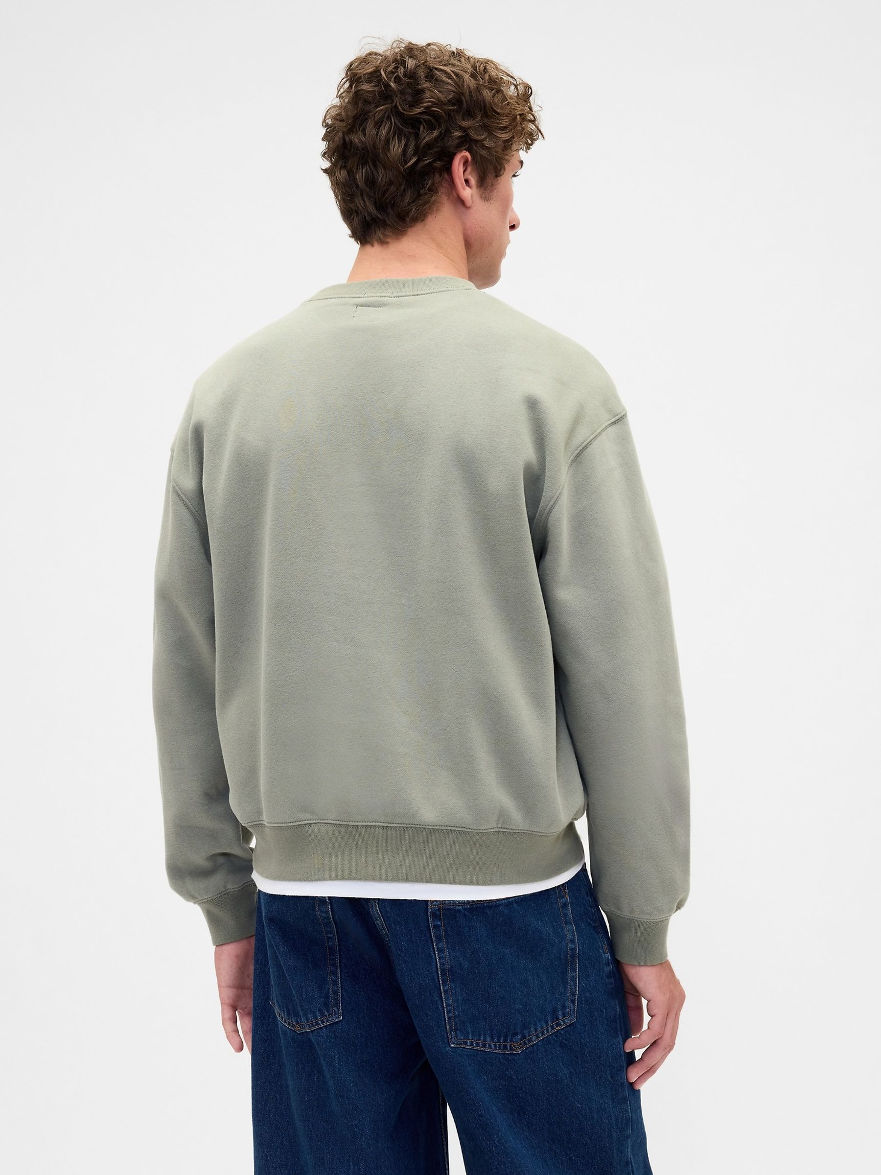Green Vintage Soft Oversized Logo Sweatshirt - Image 2 of 4
