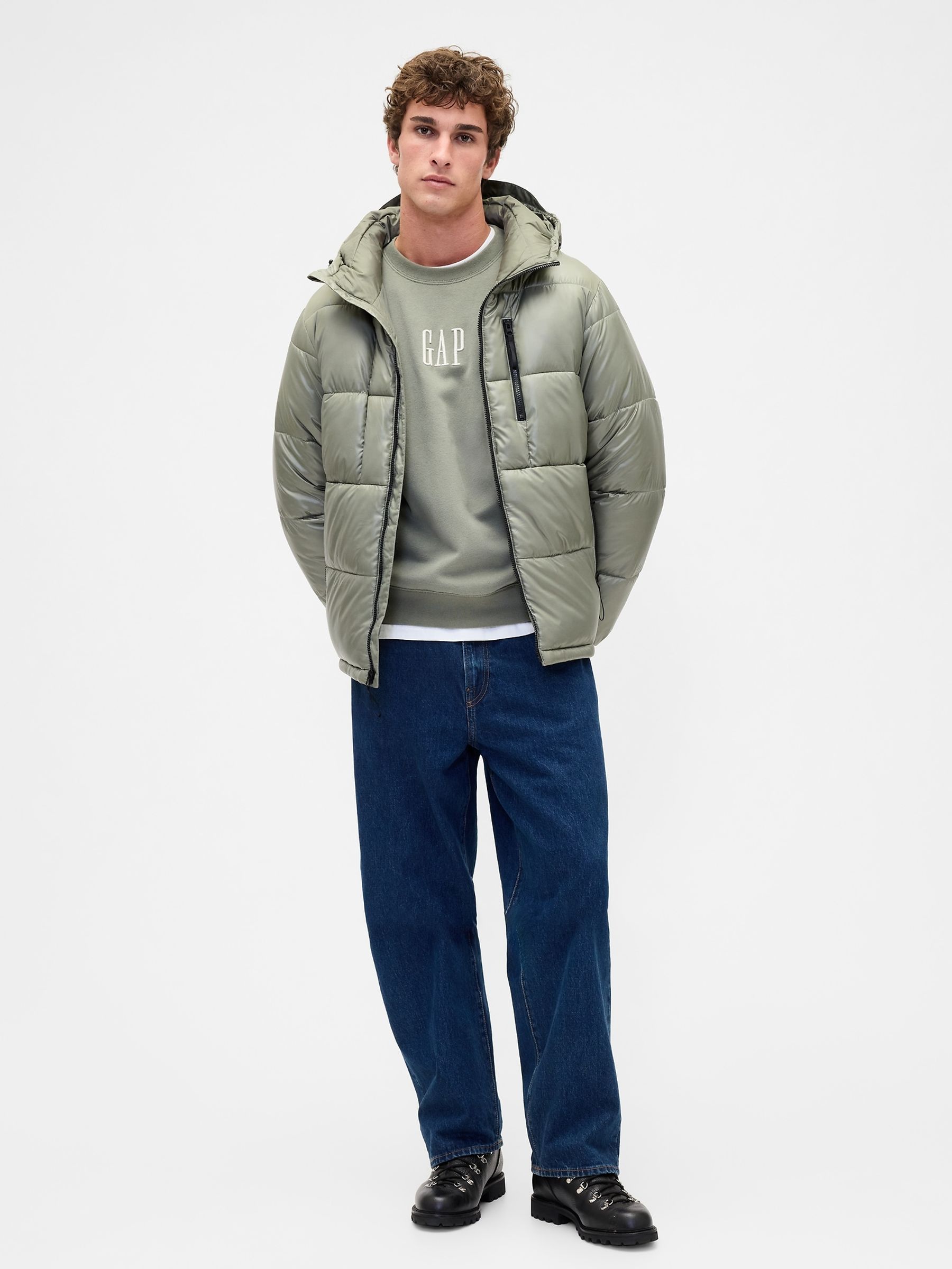 Green Vintage Soft Oversized Logo Sweatshirt - Image 3 of 4