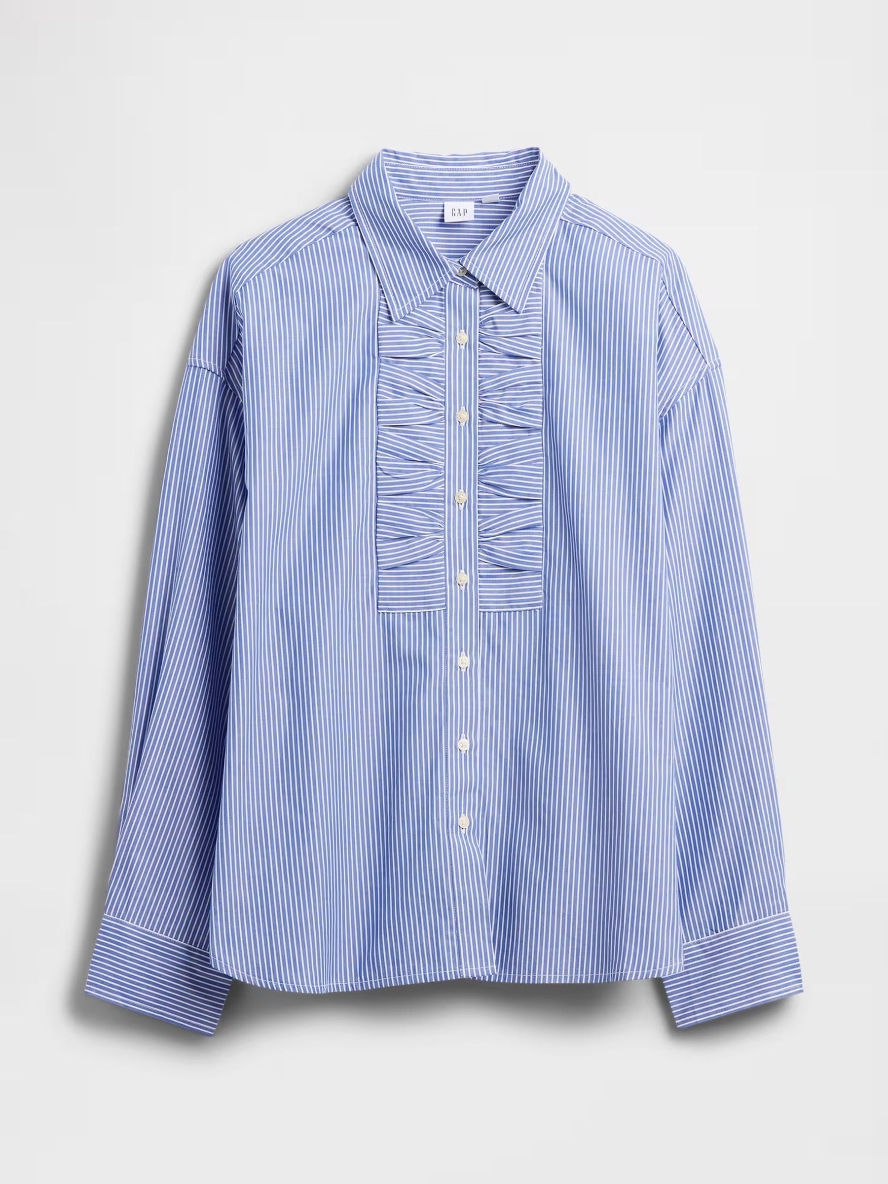 Blue Oversized Shirt in Poplin - Image 5 of 5